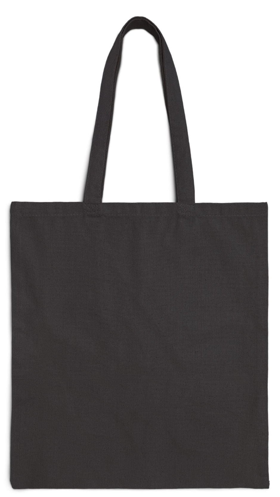 Beach Tote Bag Black 15" x 16" Cotton Canvas Print on One Side. "Sunny Seaside Bag"