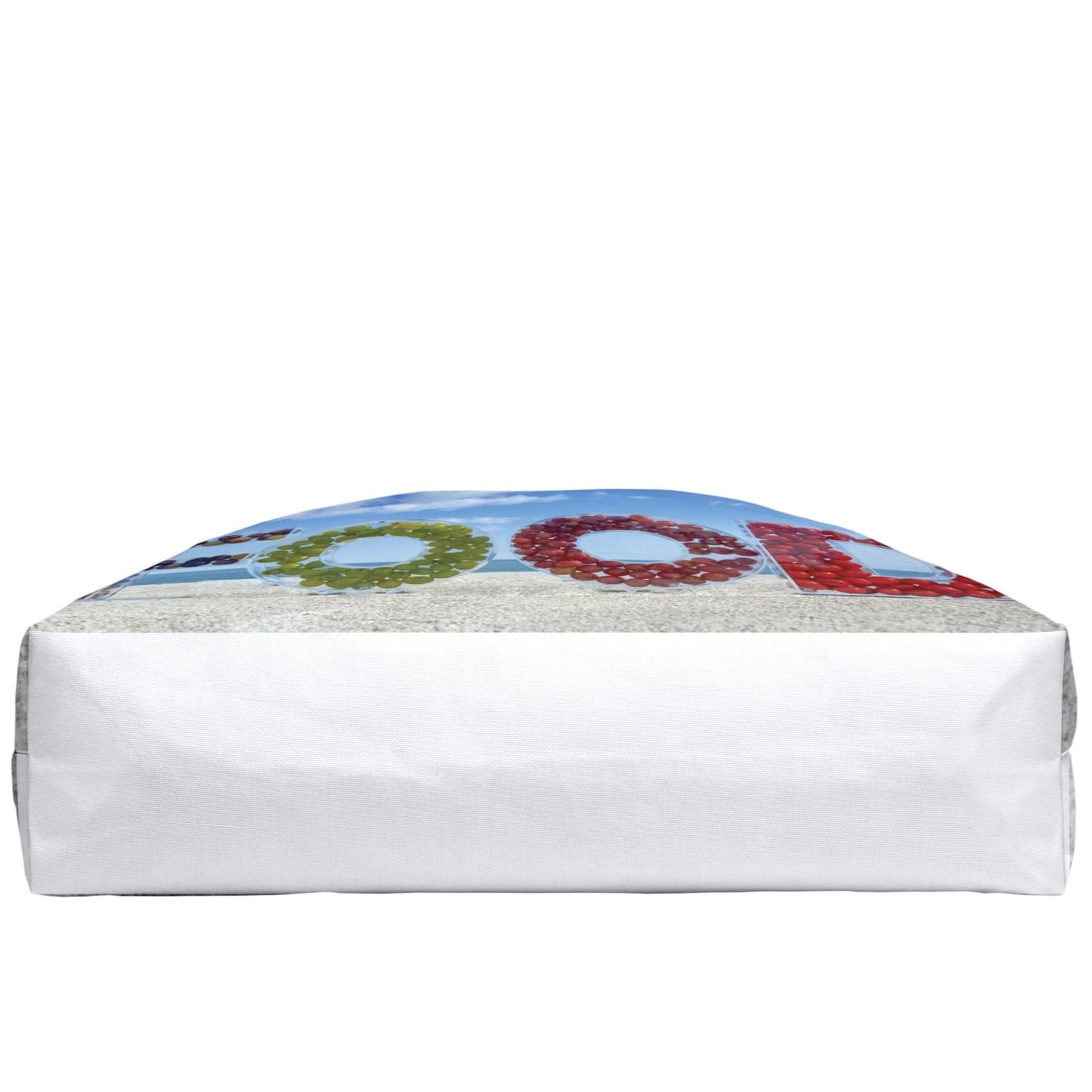 Food Weekender Tote Bag 24" x 13" Same Print on Both Sides. "Seashore Food Bag"