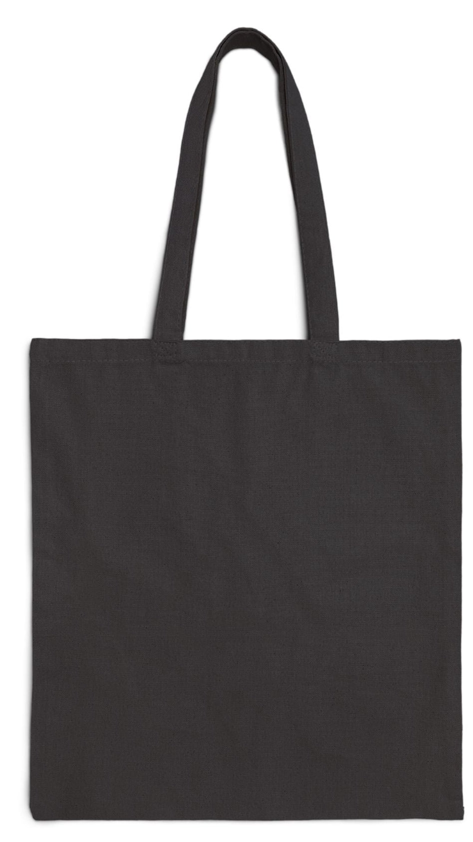 Book Tote Bag Black 15" x 16" Cotton Canvas Print on One Side. "Books on the Sand"