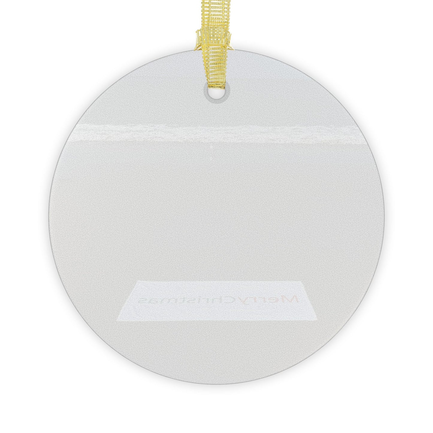 Christmas Glass Ornament "Merry Christmas with Seagull"