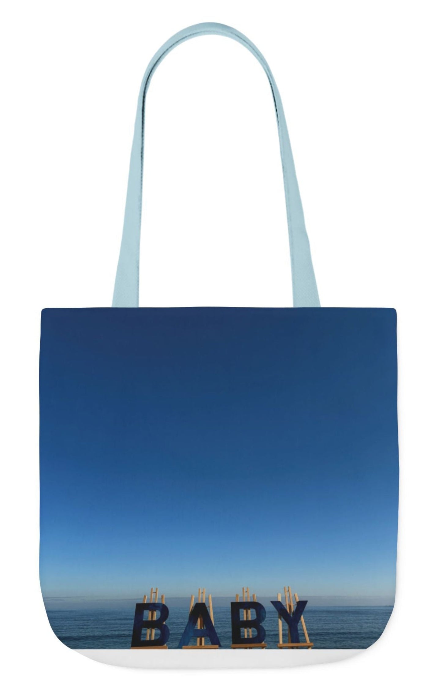 baby tote bag different beach design each side 18" x 18"