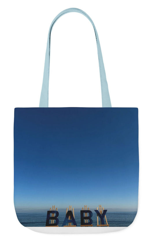 baby tote bag different beach design each side 18" x 18"