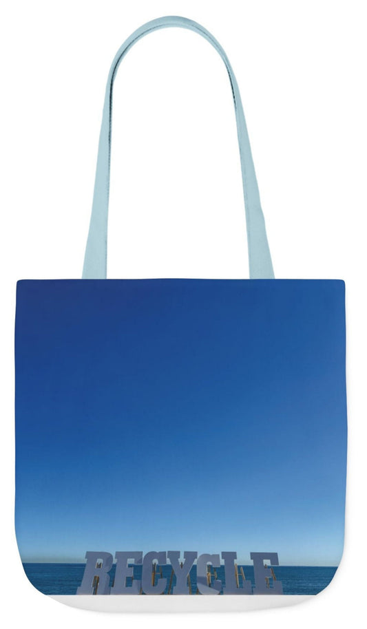recycle tote bag 18" x 18" in blue