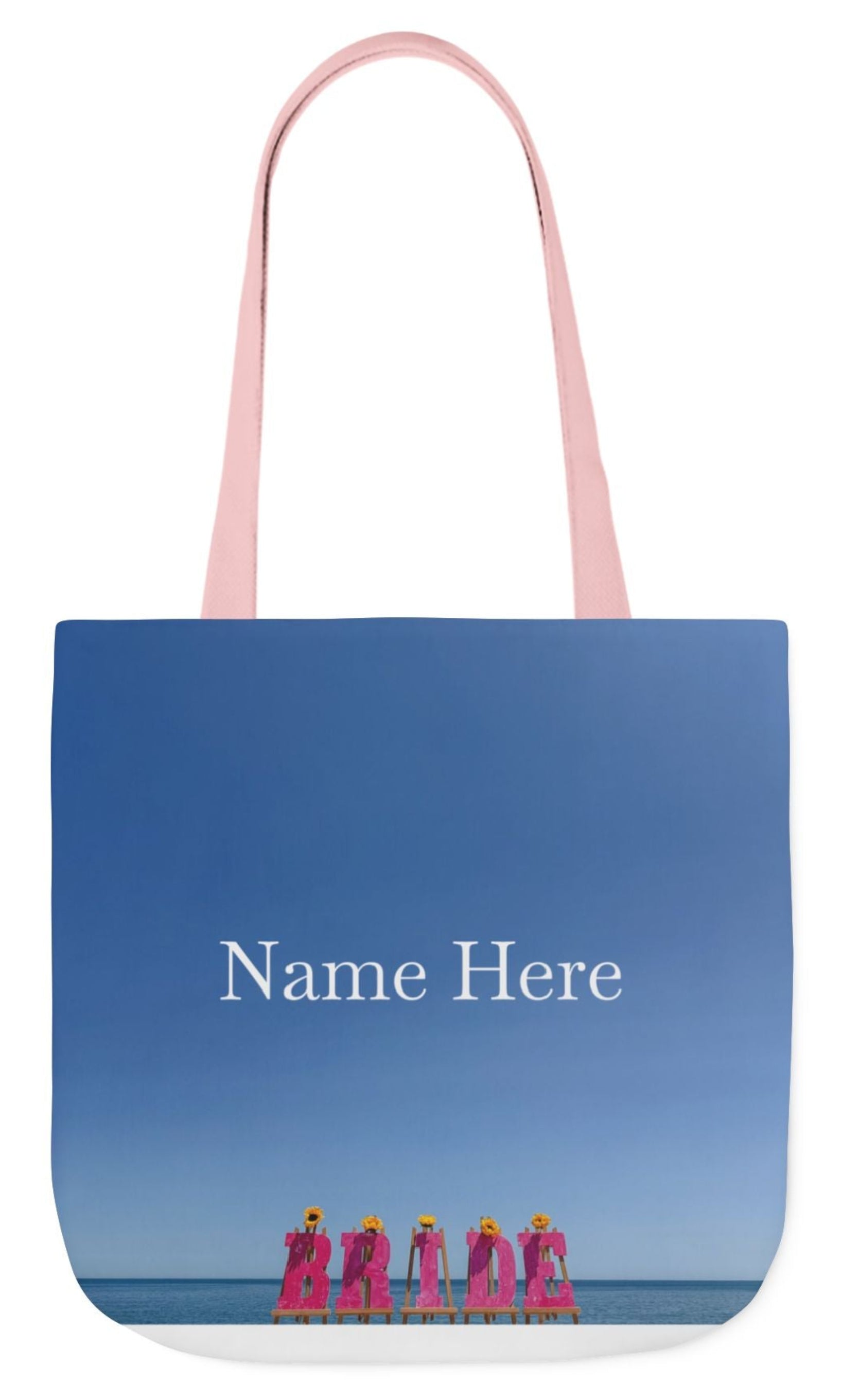 personalized double sided bride tote bag 18 x 18