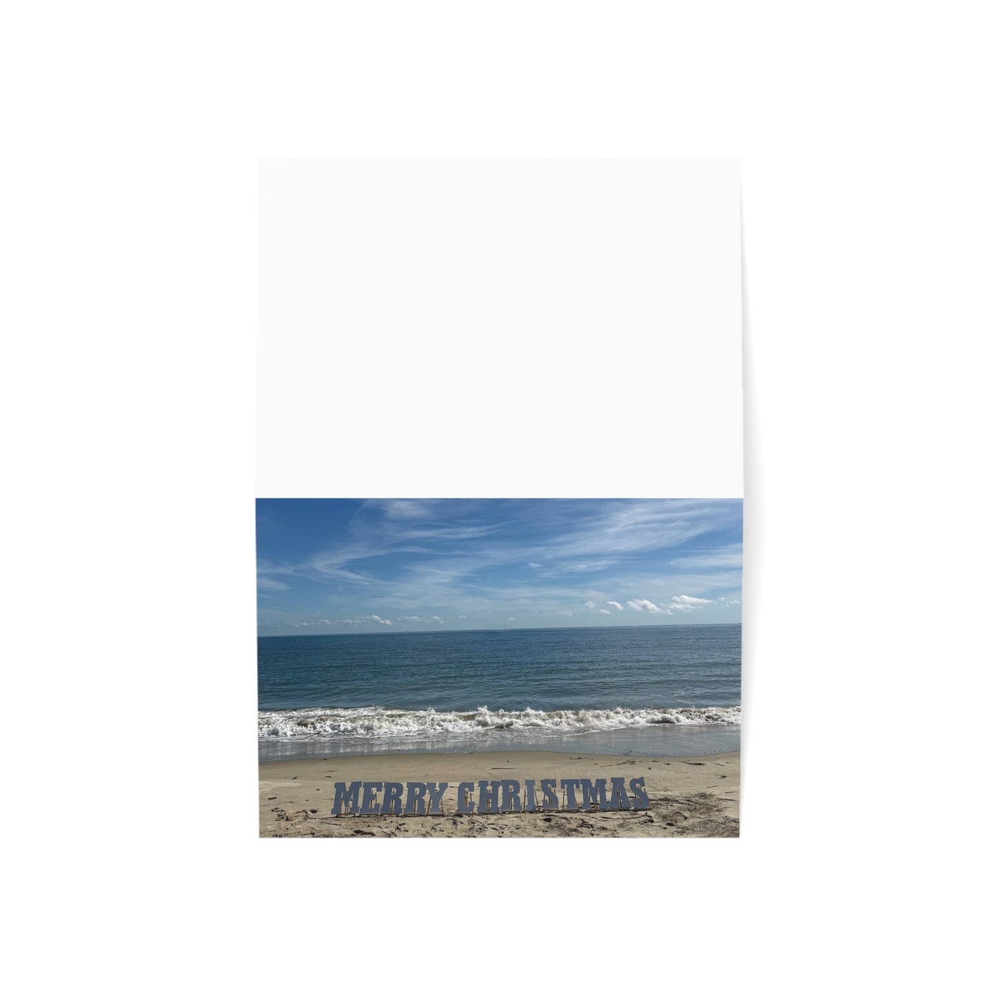 Christmas Cards 10 Pack with Envelopes Blank Inside 7" Width 5" Height  "Beachy Christmas"