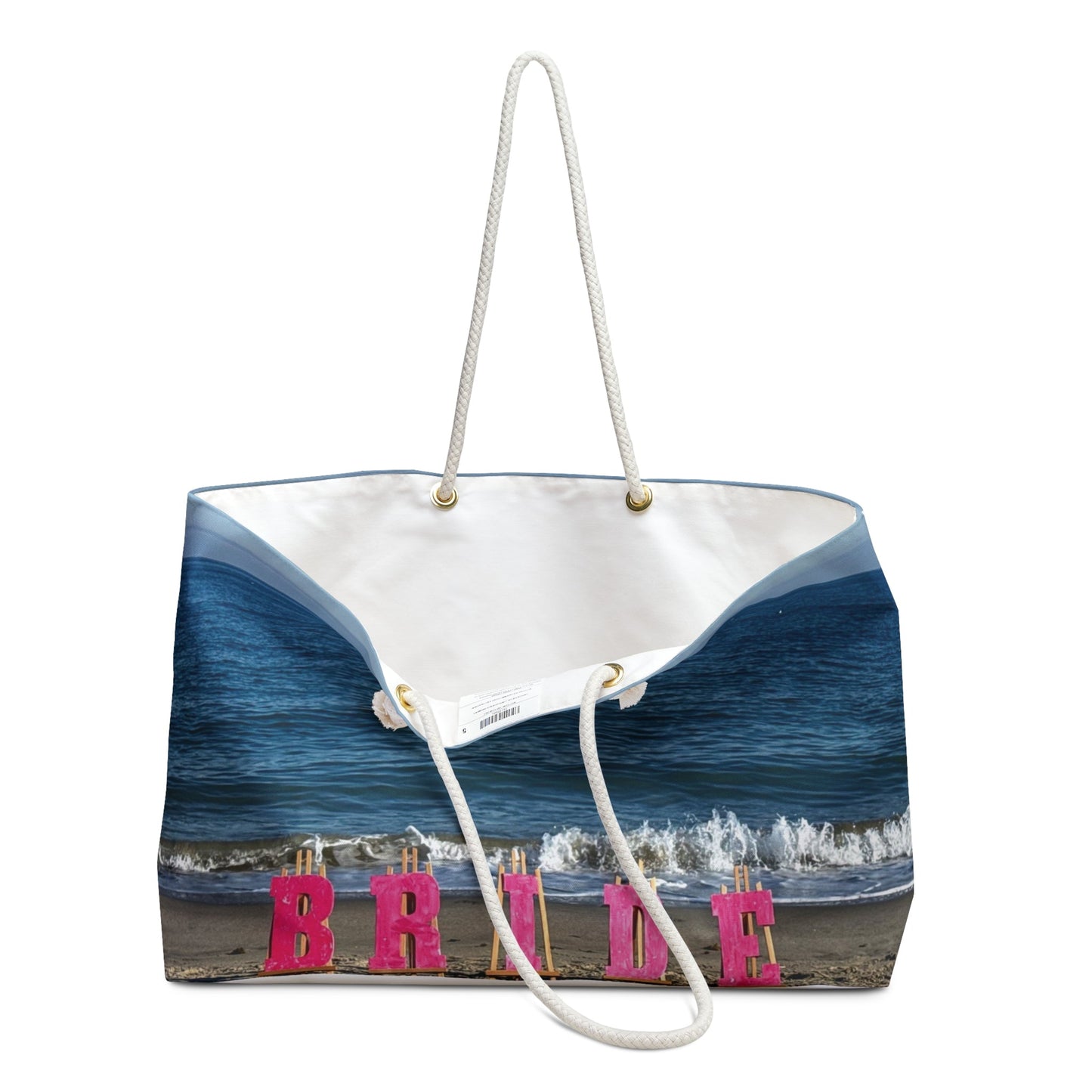 beach bride weekender tote bag 24 x 13
