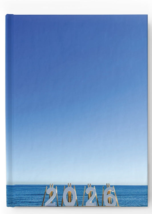 2026 Hardcover Blank Journal - Ruled Line. “2026 Seaside Journal”
