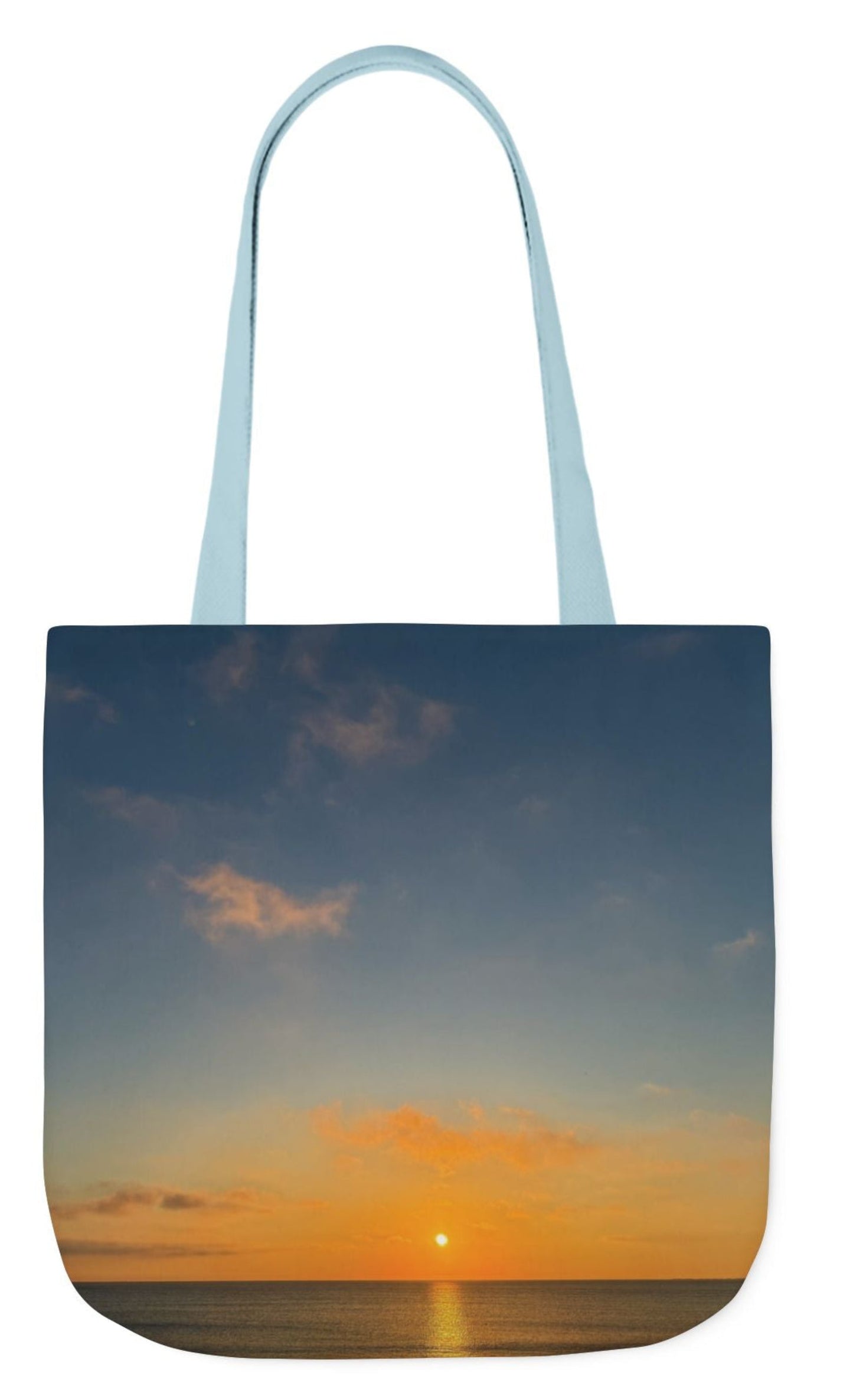 pet tote bag 18 x 18 blue handles sunrising