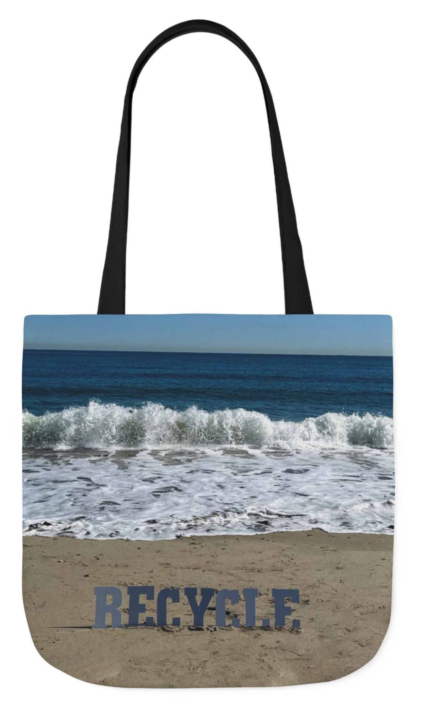 beach themed recycle tote bag