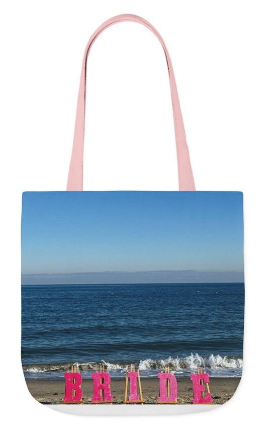 Beach Bride Bag 18" x 18" Pink or white handle choice