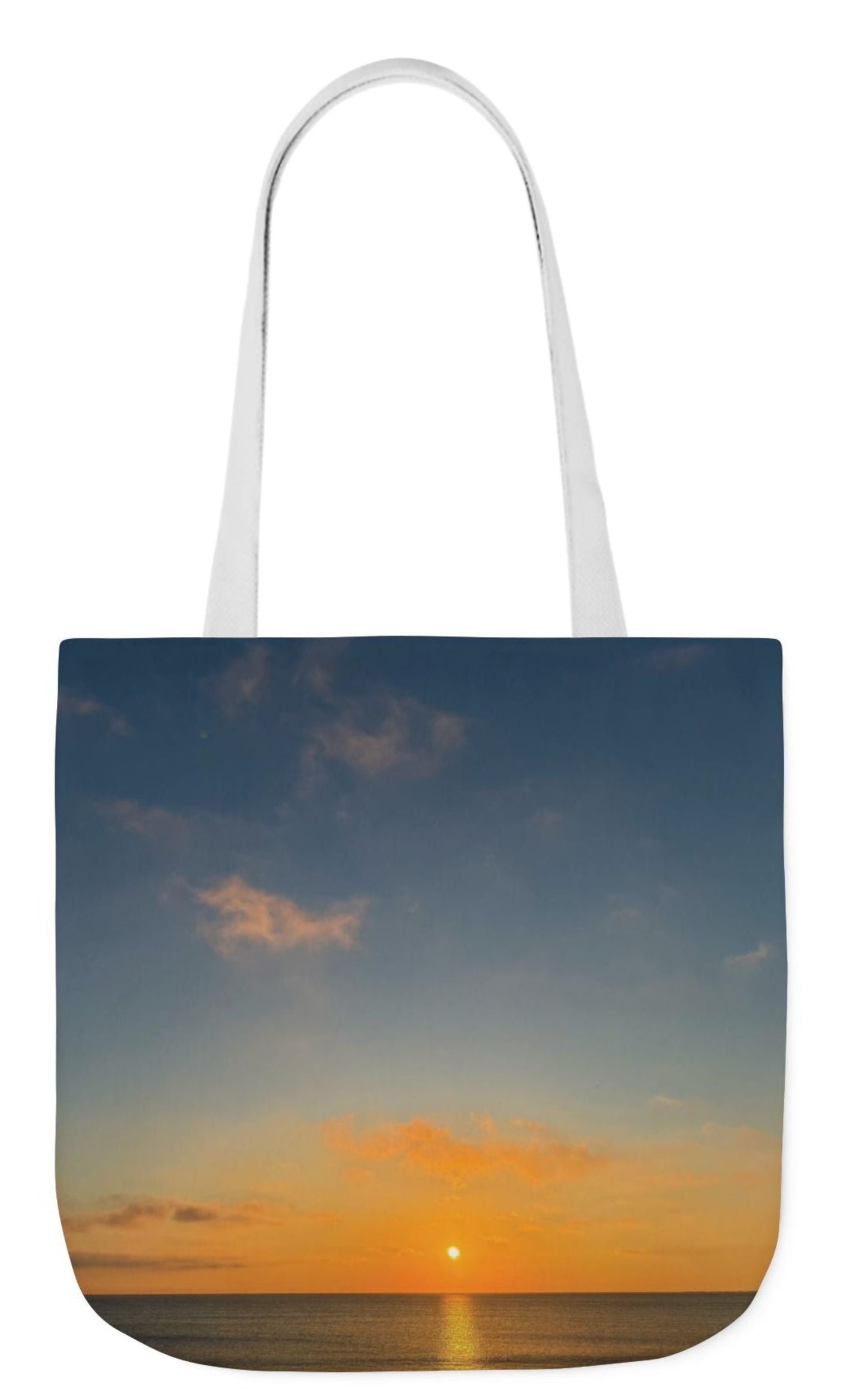 pet's name tote bag white handles sunrising