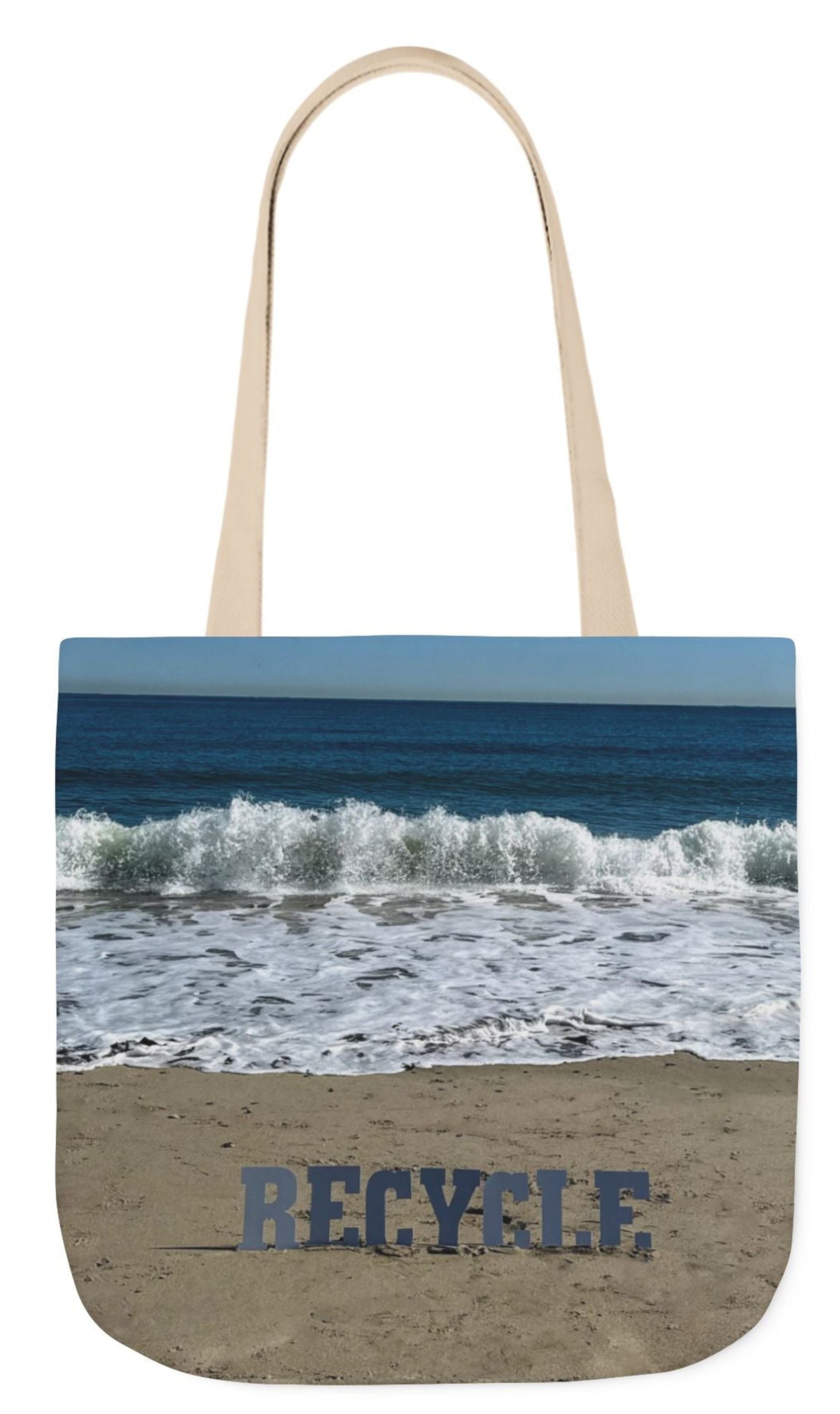 beach themed recycle tote bag