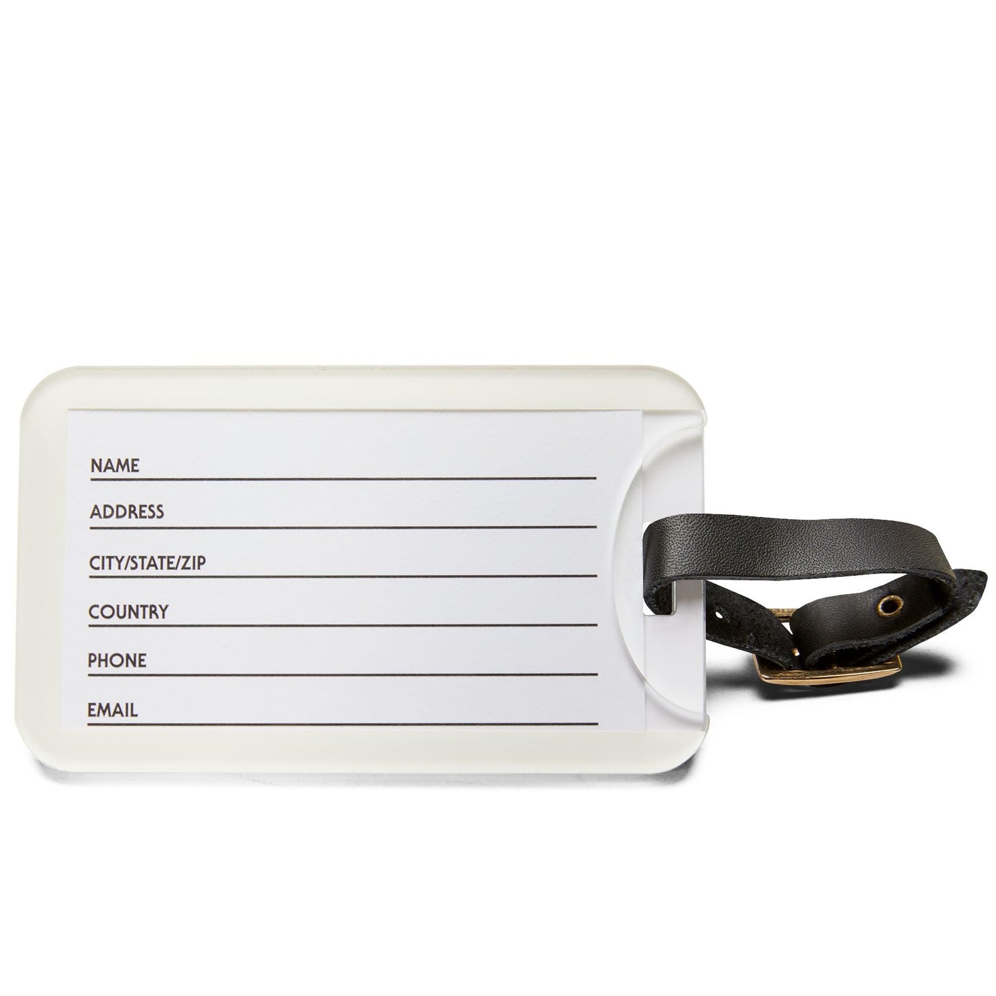 Acrylic Luggage Tag With Strap and info Card on the Back(Personalized) "Shore Bird Travel Tag"