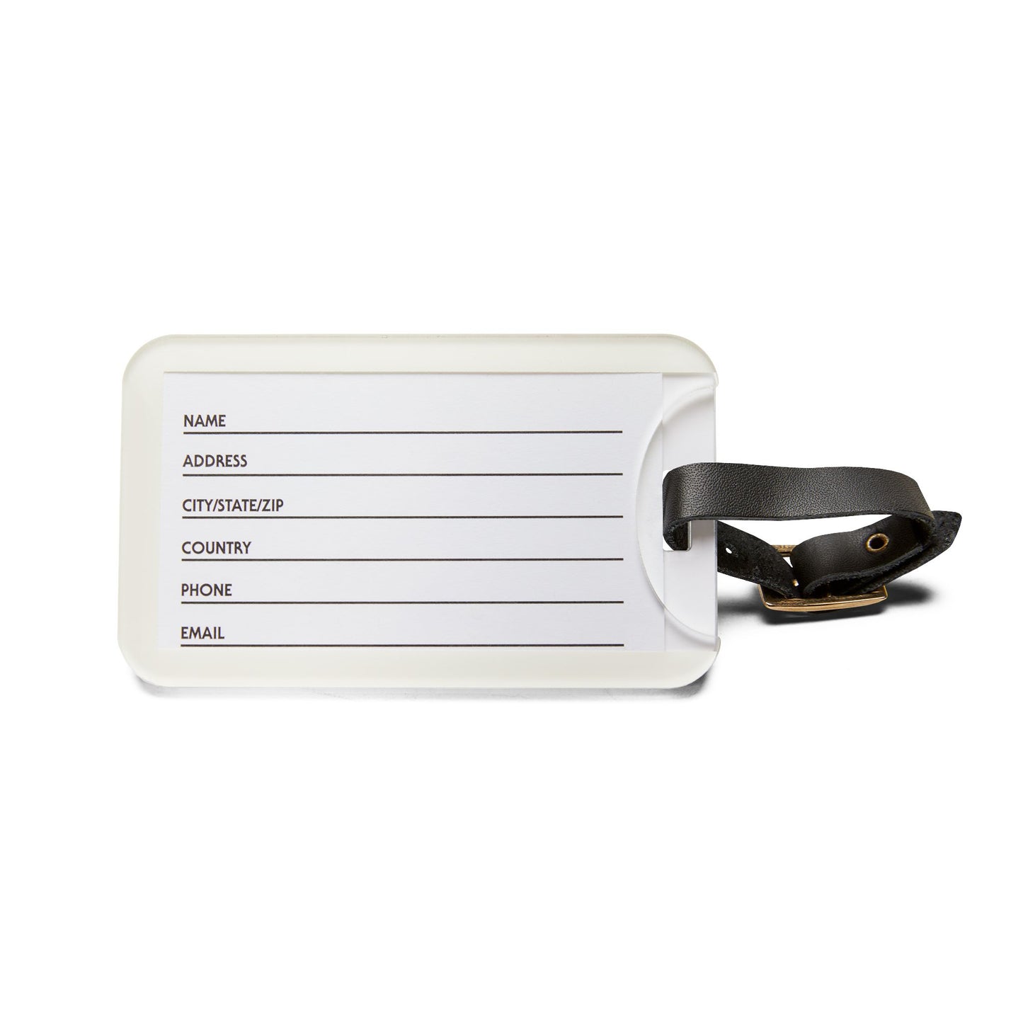 Acrylic Luggage Tag With Strap and info Card on the Back "Big Waves Travel Tag"