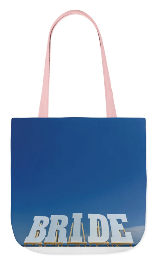 Bright Sky Bride Tote Bag-Bride Gift- Pink or White Handles