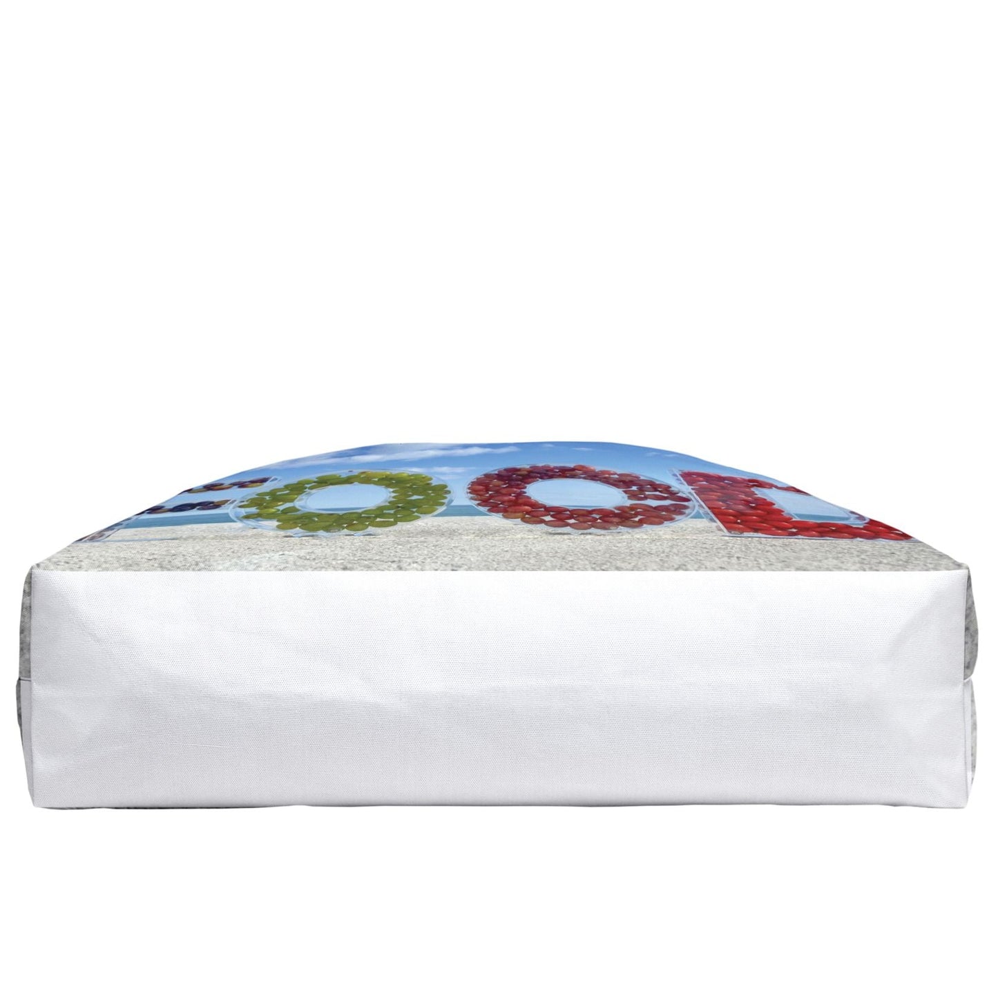 Food Weekender Tote Bag 24" x 13" Same Print on Both Sides. "Seashore Food Bag"