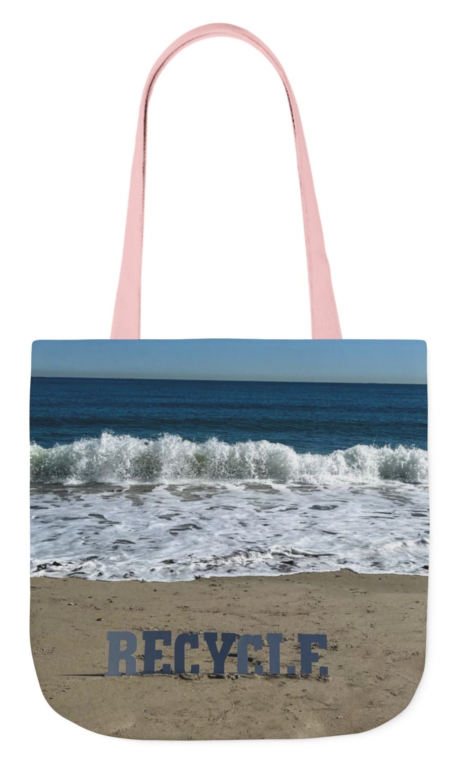 beach themed recycle tote bag