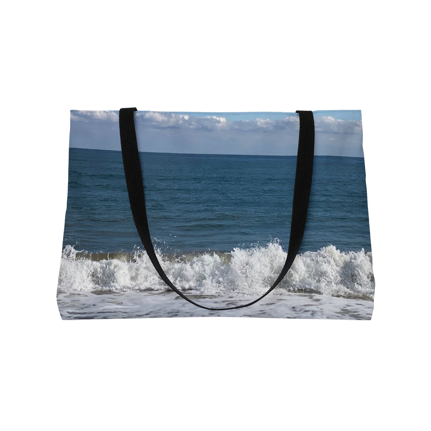 Pet Tote Bag 24" x 13" Different Print on Each Side. "Shore Bird & Big Waves"