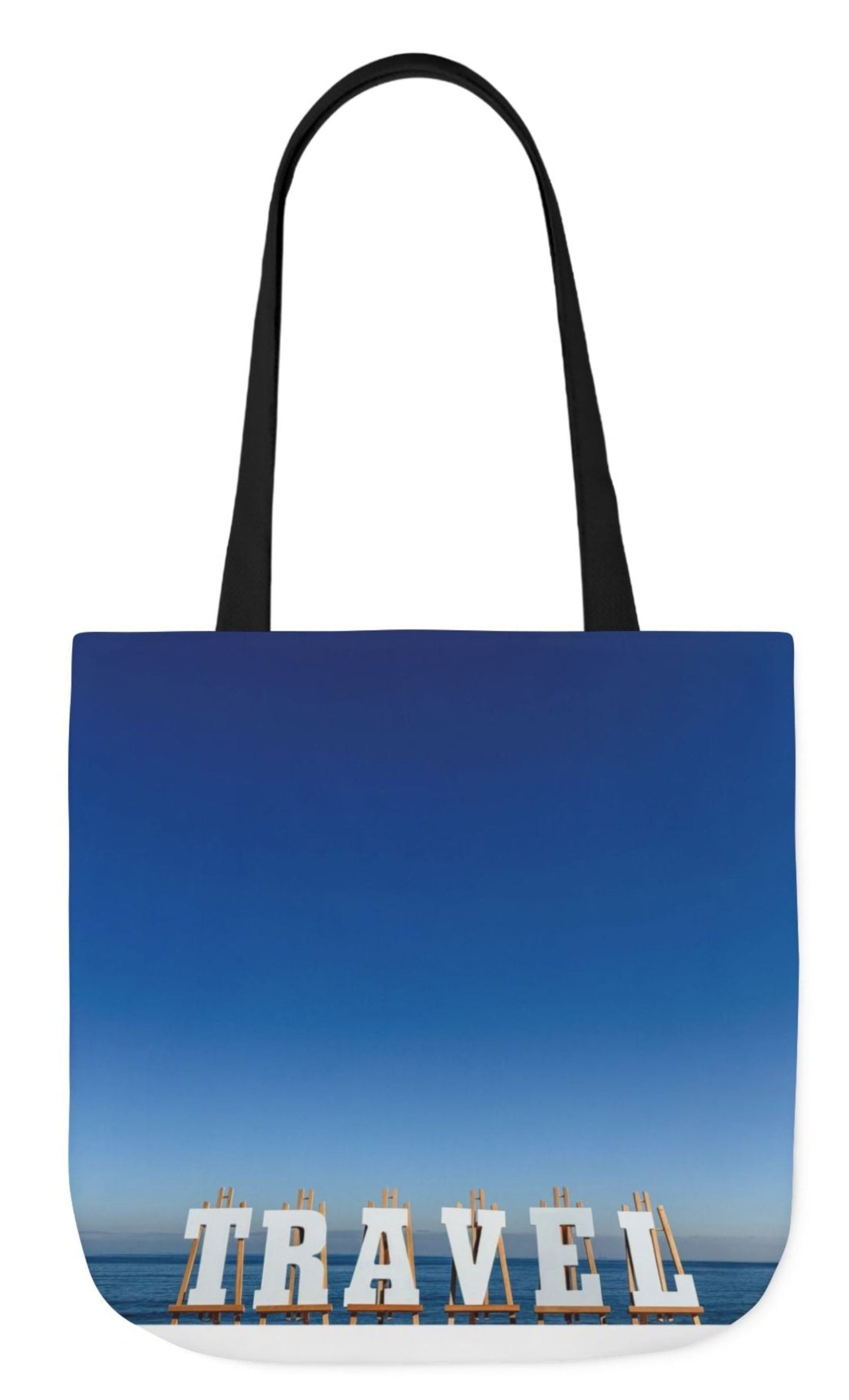 travel tote bag with black handles 18 x 18