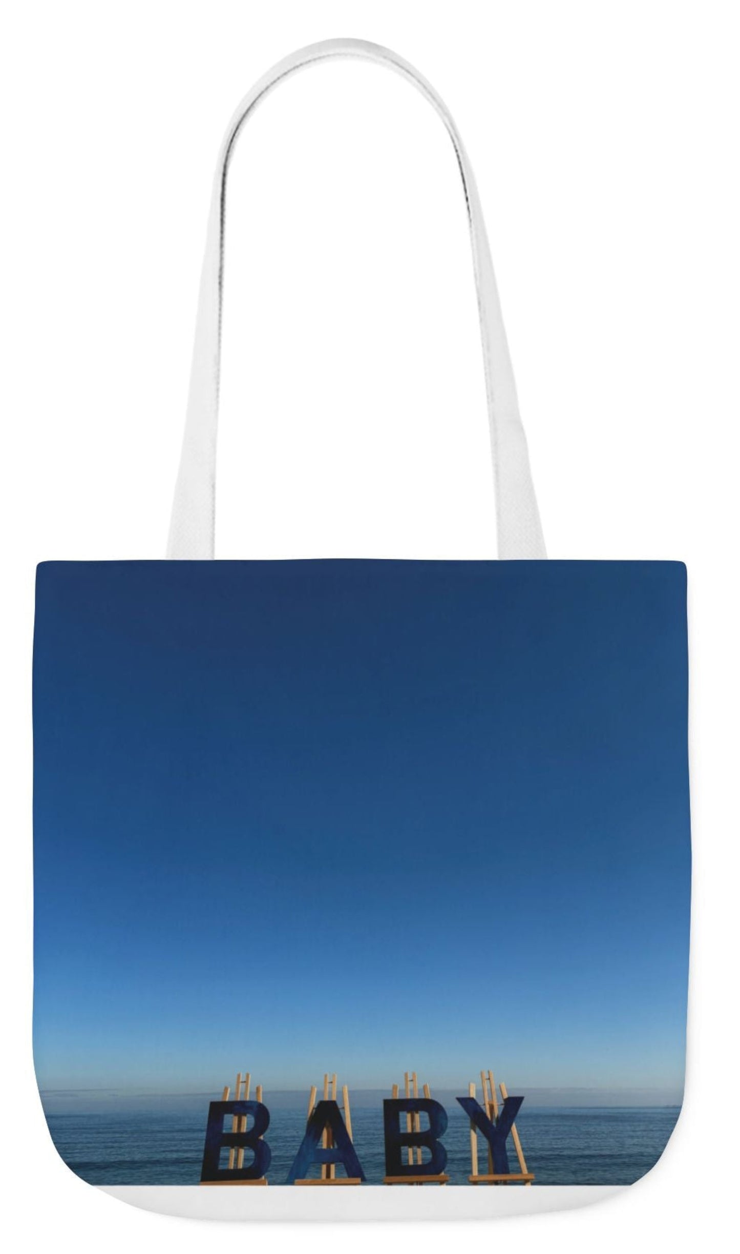 baby tote bag different beach design each side 18" x 18"