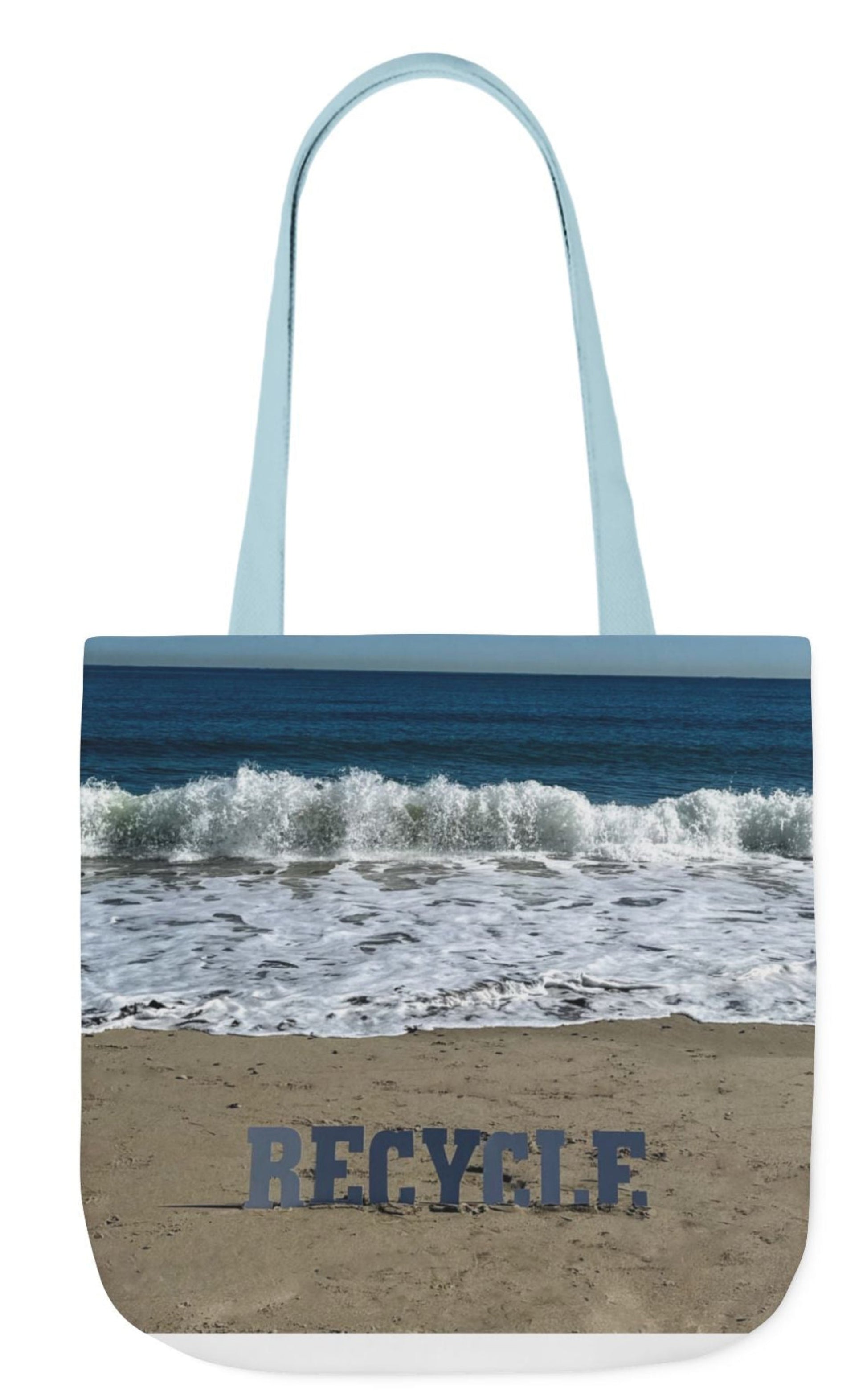 recycle tote bag 18" x 128" beach scene