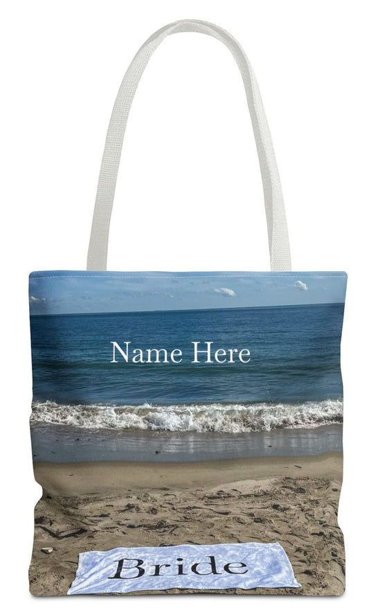 personalized bride tote bag beach sand bride bag