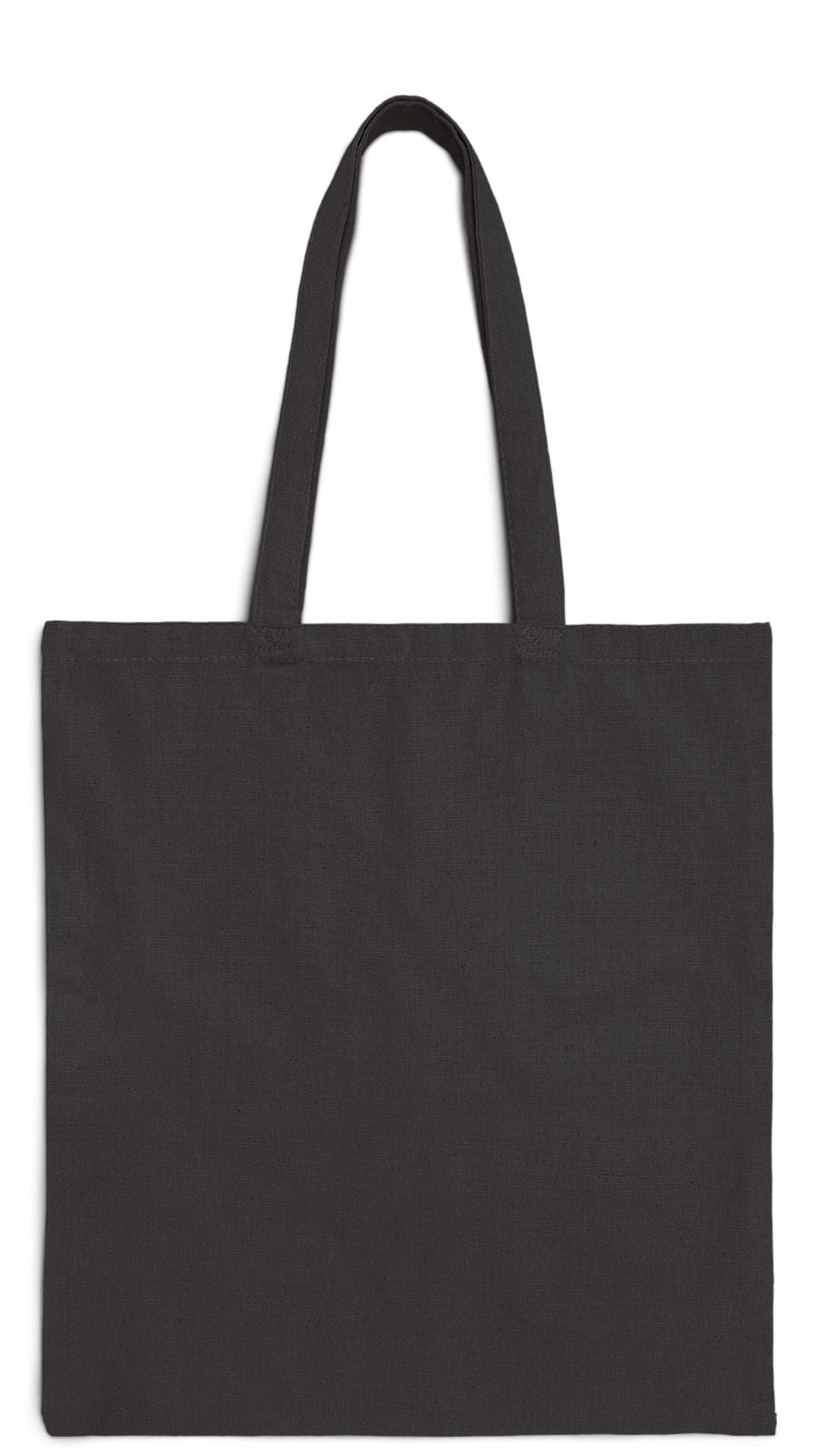 Gym Tote Bag Black 15” x 16” Cotton Canvas Print on One Side. "Shoreline Gym Bag"