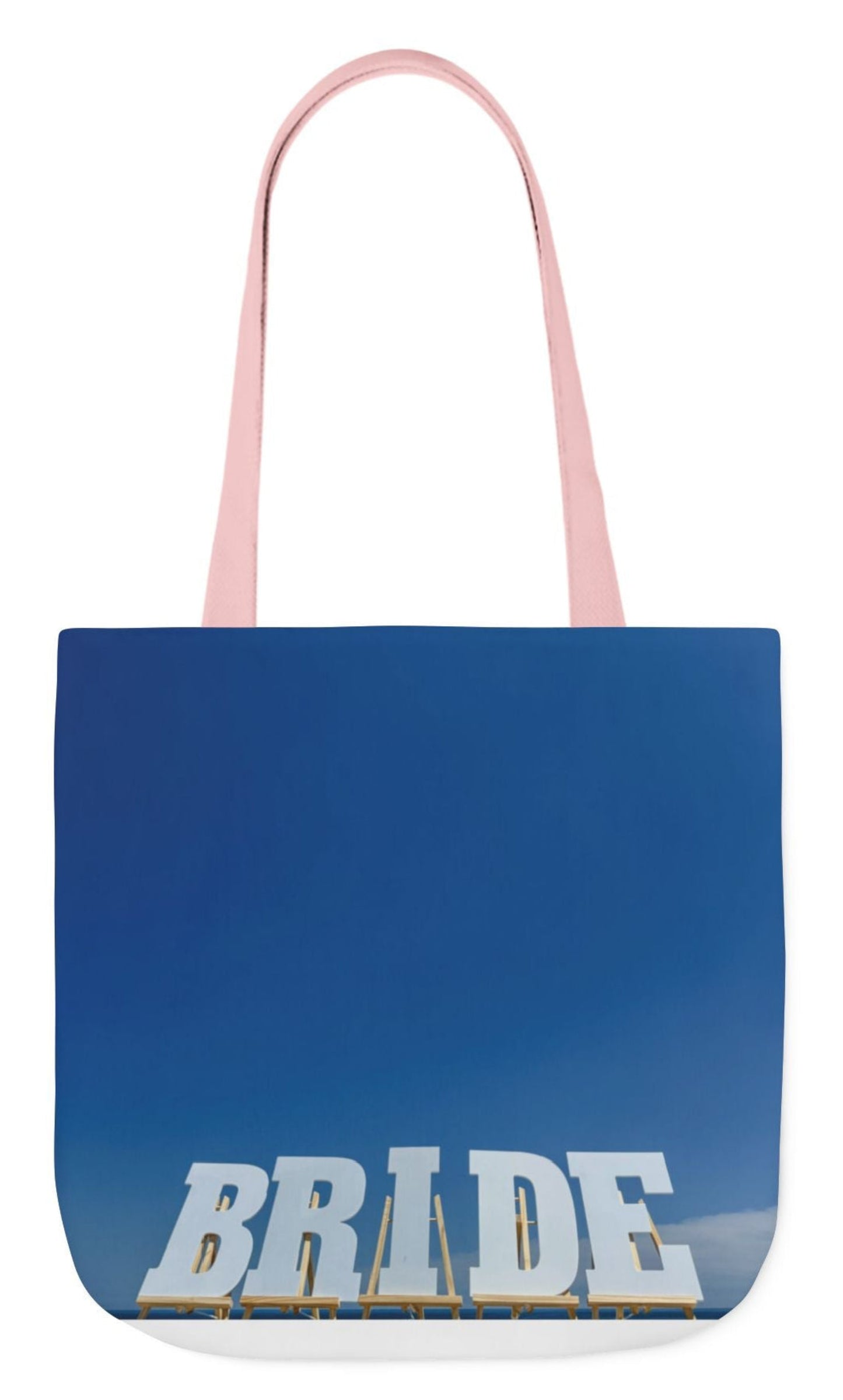 Bright Sky Bride Tote Bag-Bride Gift- Pink or White Handles