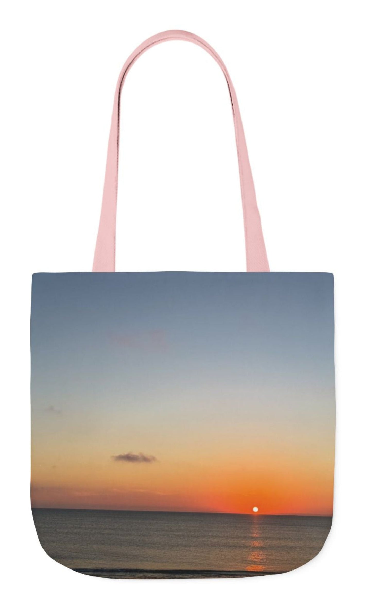 pet tote bag 13 x 13 pink handles sunrising