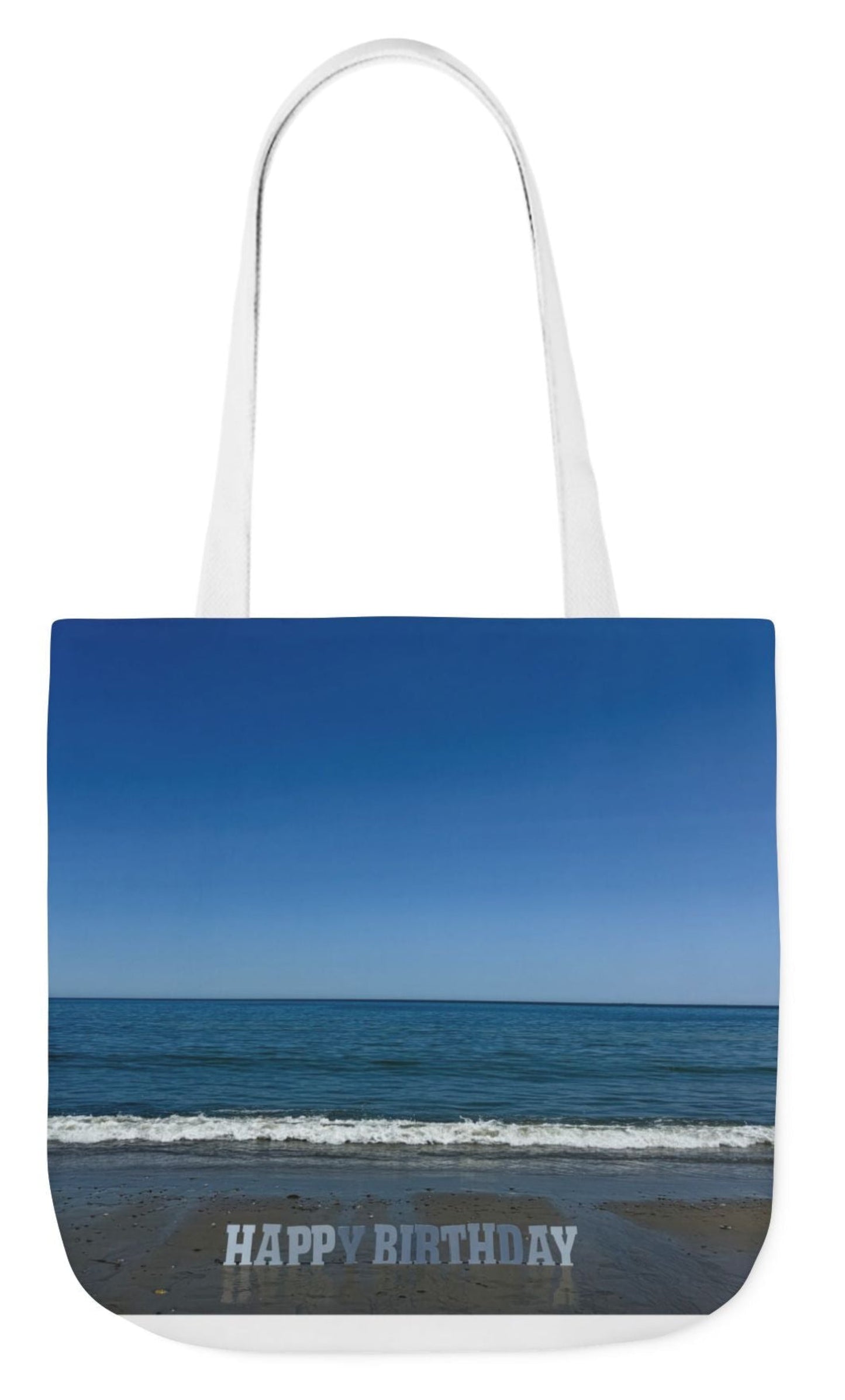 birthday tote bag with white handles 18 x 18