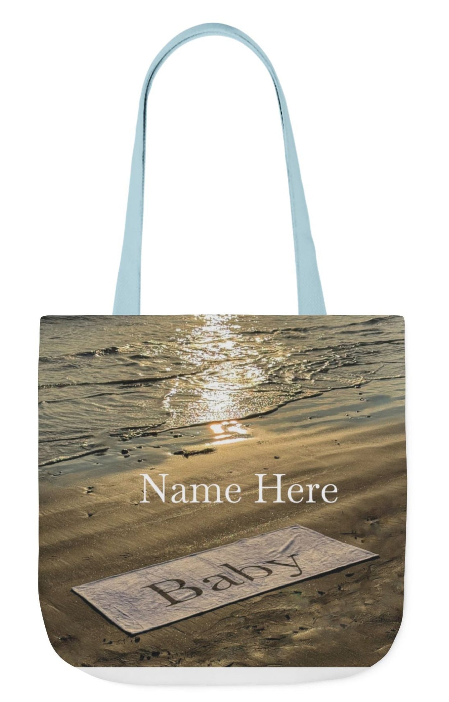 personalized baby tote bag beach theme 18" x 18"