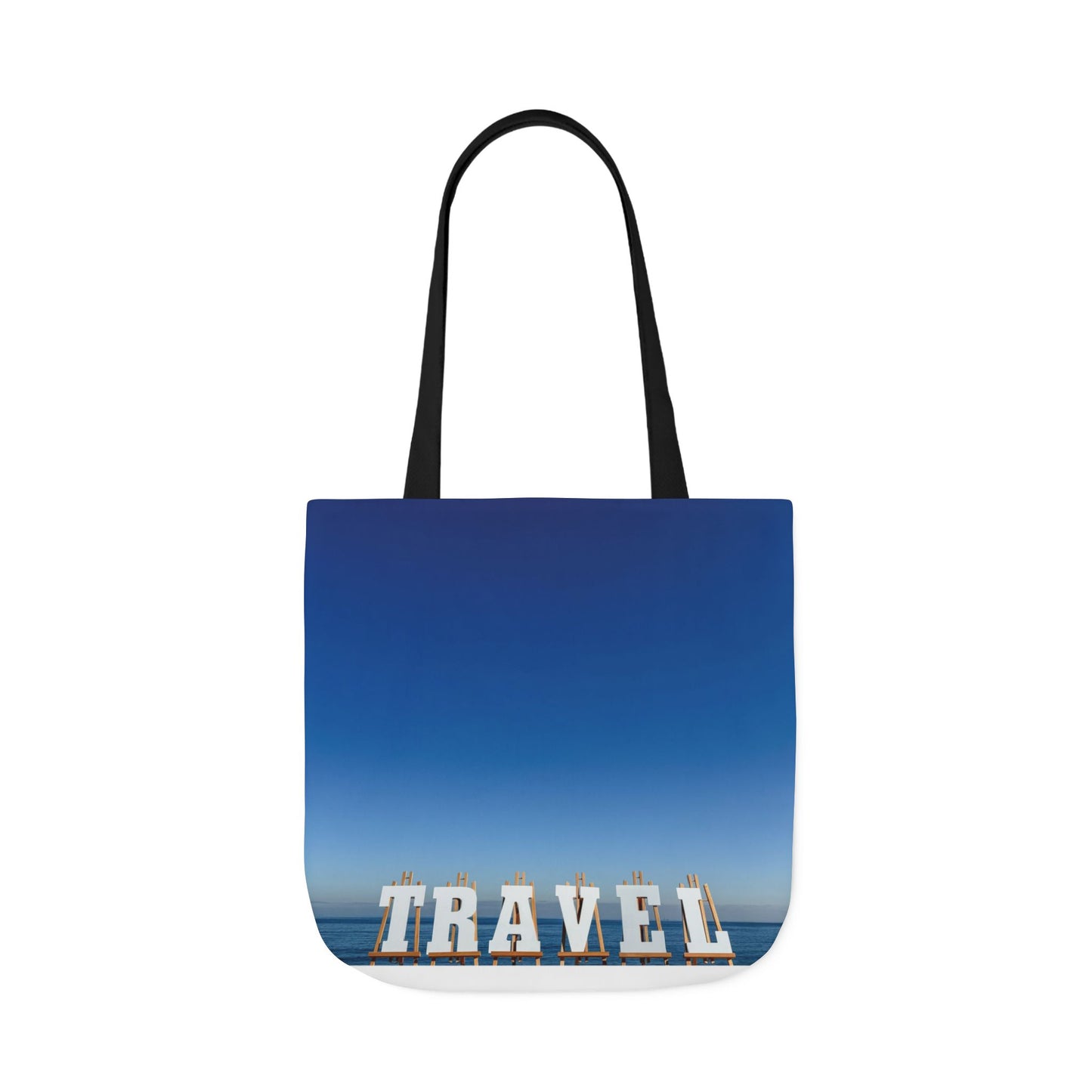 Travel Tote Bag 18" x 18" Same print on each side. 4 handle color options. "Seaside Travel Bag"