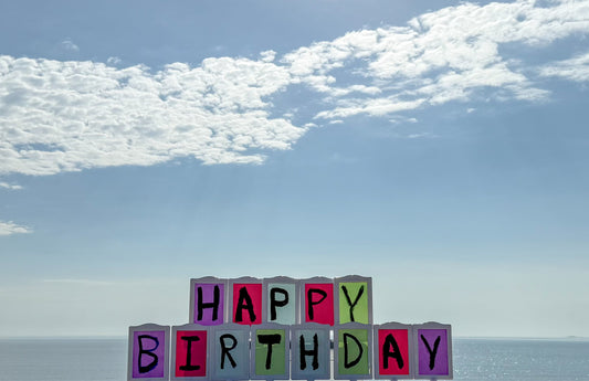 Digital Birthday Card| Sea Colors Happy Birthday | Send or Print
