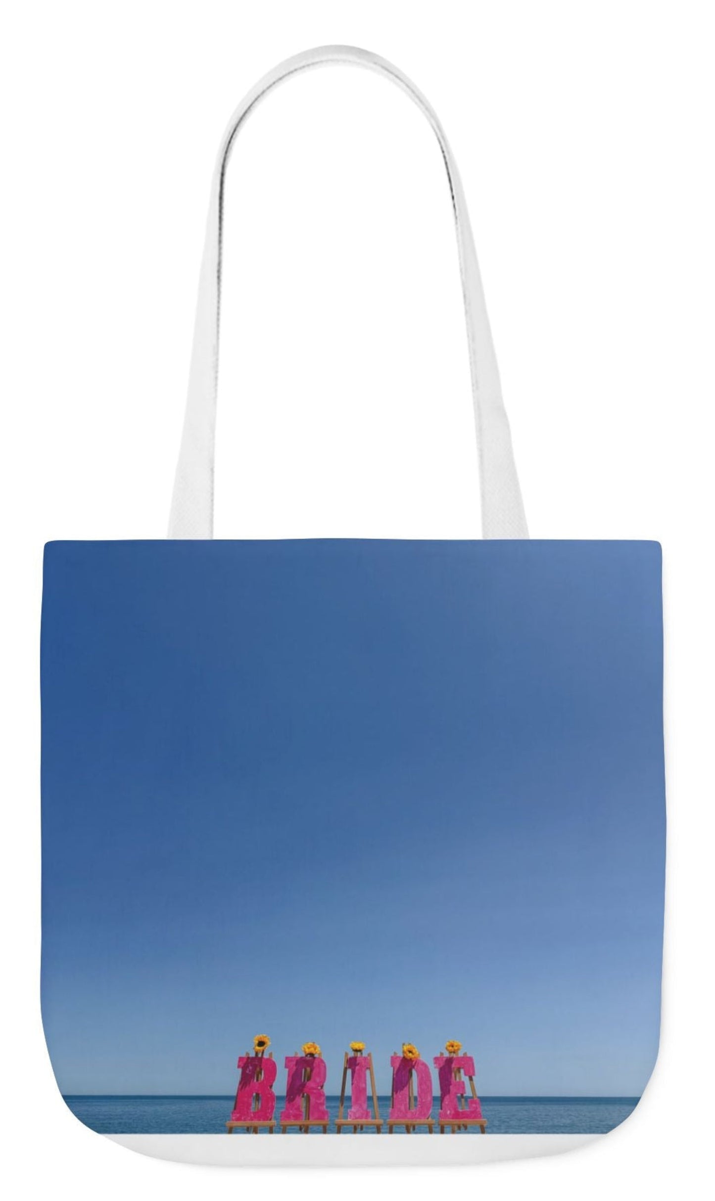 double sided bride tote bag 18x18