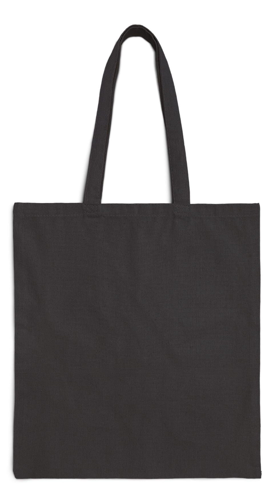 Everyday Tote Bag Black 15" x 16" Cotton Canvas Print on One Side. "Big Waves"
