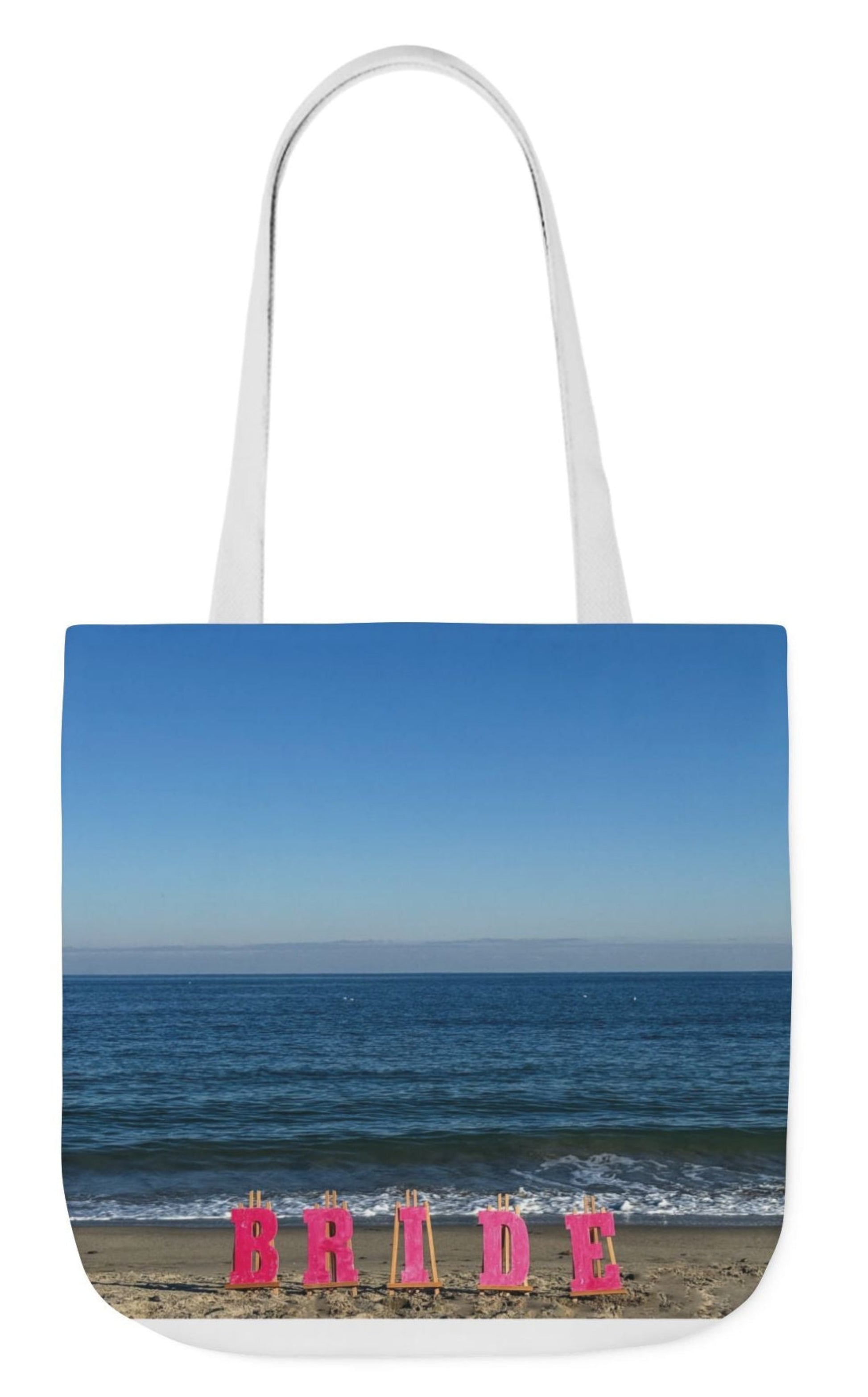 back of bride tote bag 18 x 18