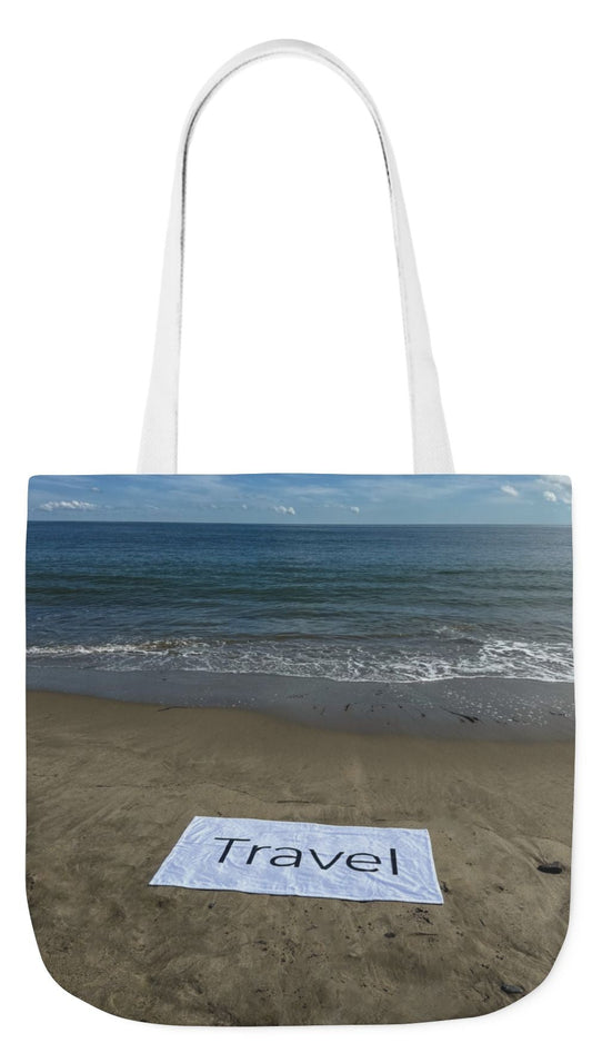 Travel Tote Bag 18” x 18” same print on each side. 4 Handle Color Options. “Beachfront Travel Bag”