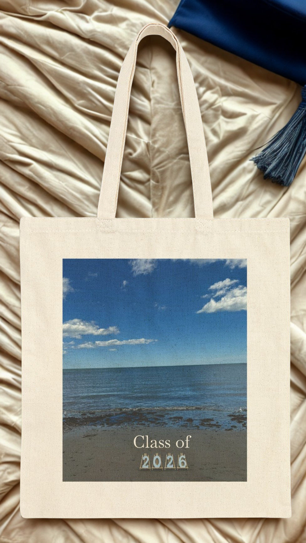 Seagulls Class of 2026 Tote Bag Natural Color - Graduation Gift for Her