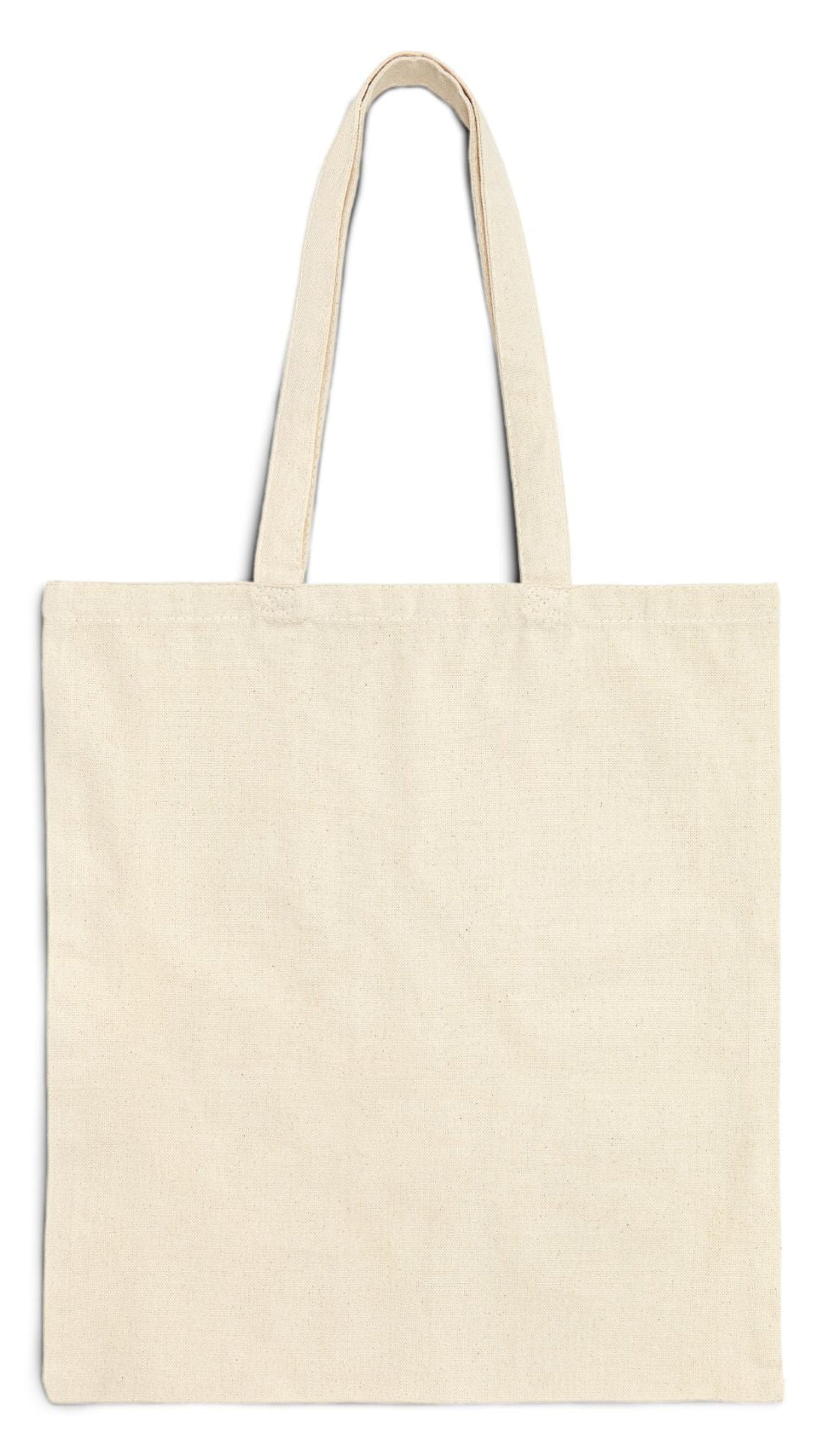 back of bridesmaid tote bag in natural color