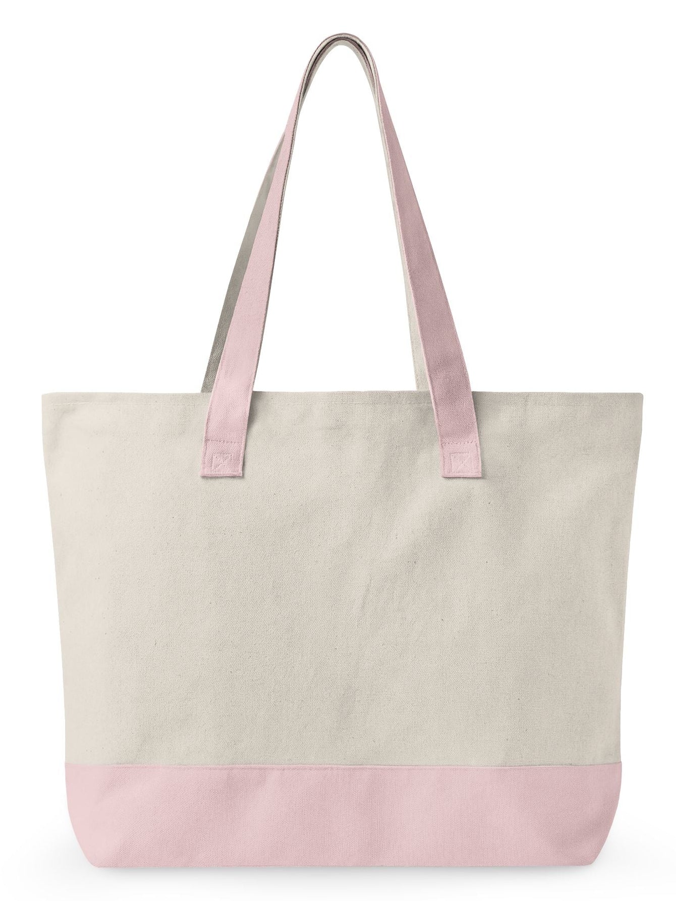 Personalized Bride Tote Bag with Zippers and Pink Highlights. "Beachfront Bride Bag"