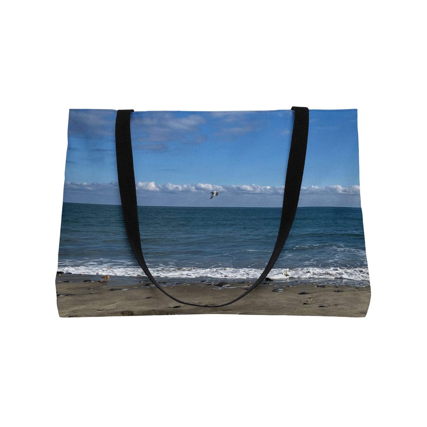 Pet Tote Bag 24" x 13" Different Print on Each Side. "Shore Bird & Big Waves"