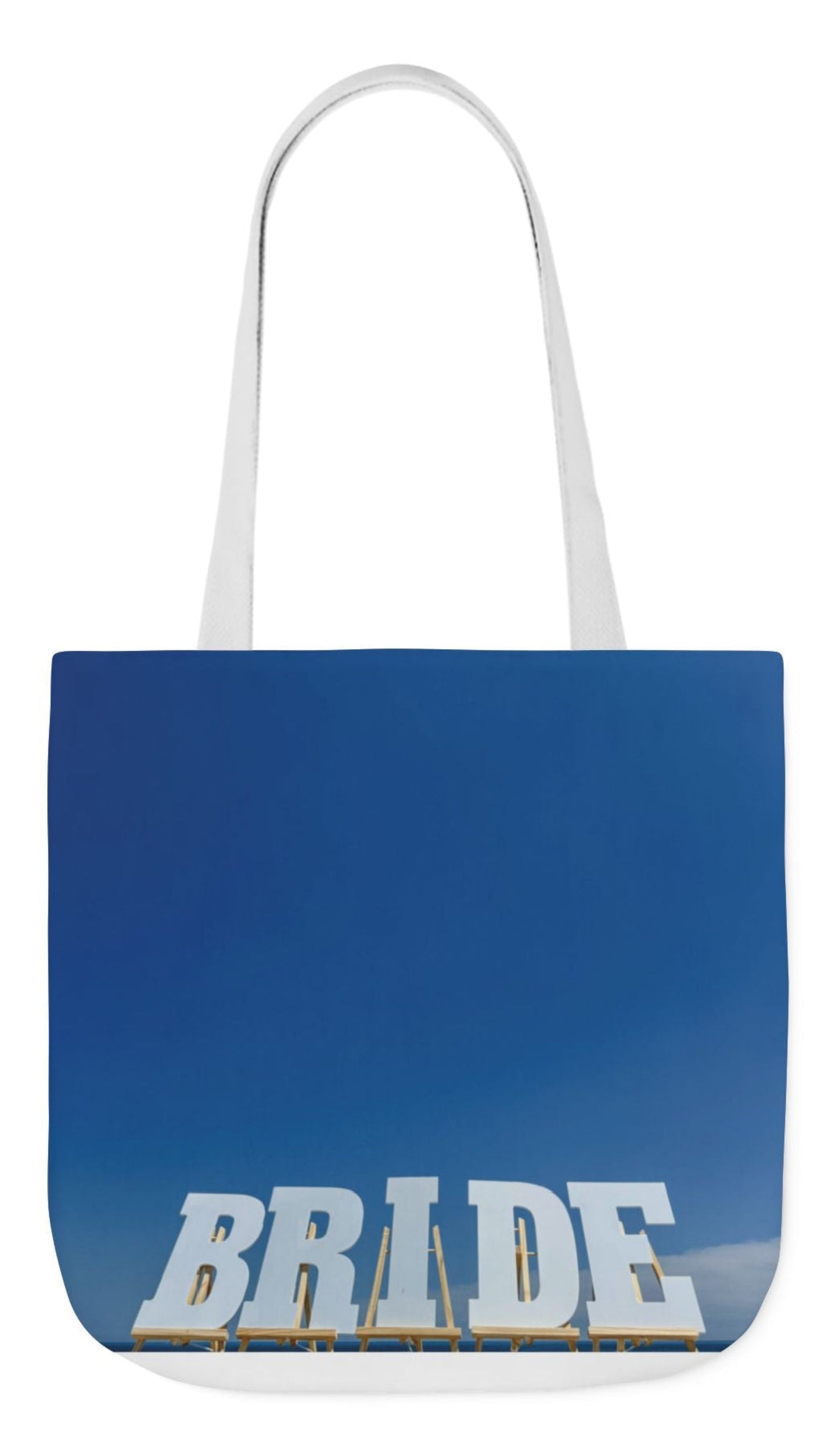 Bright Sky Bride Tote Bag-Bride Gift- Pink or White Handles