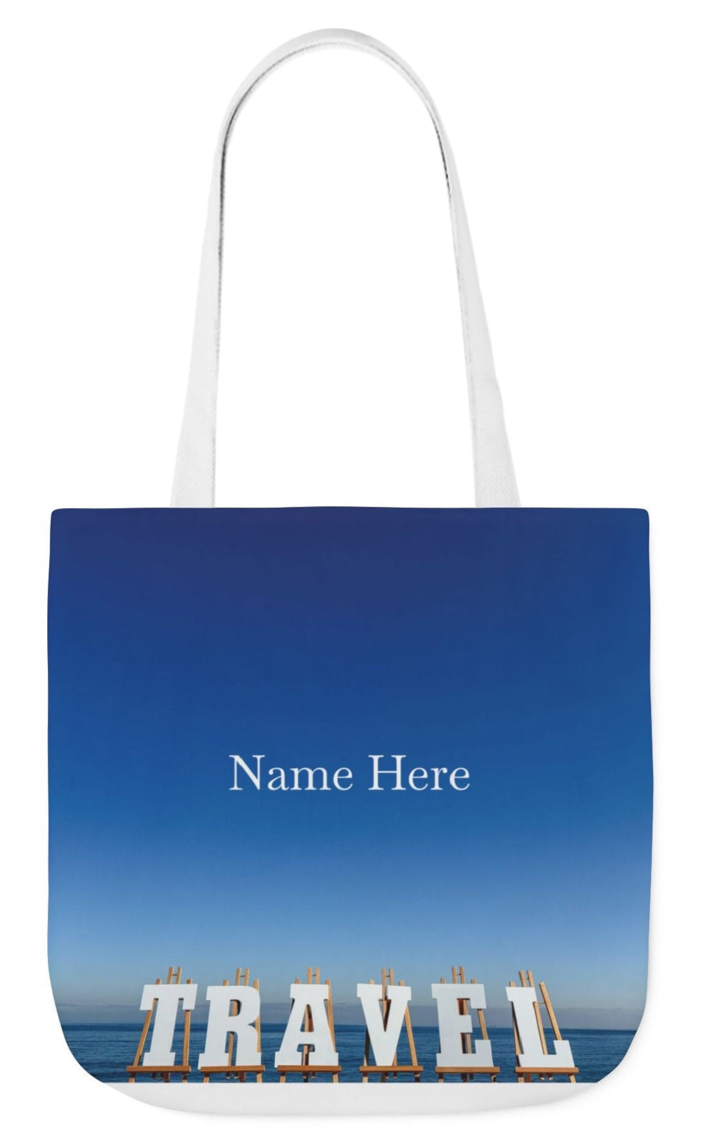 travel tote bag 18 x 18 white handles