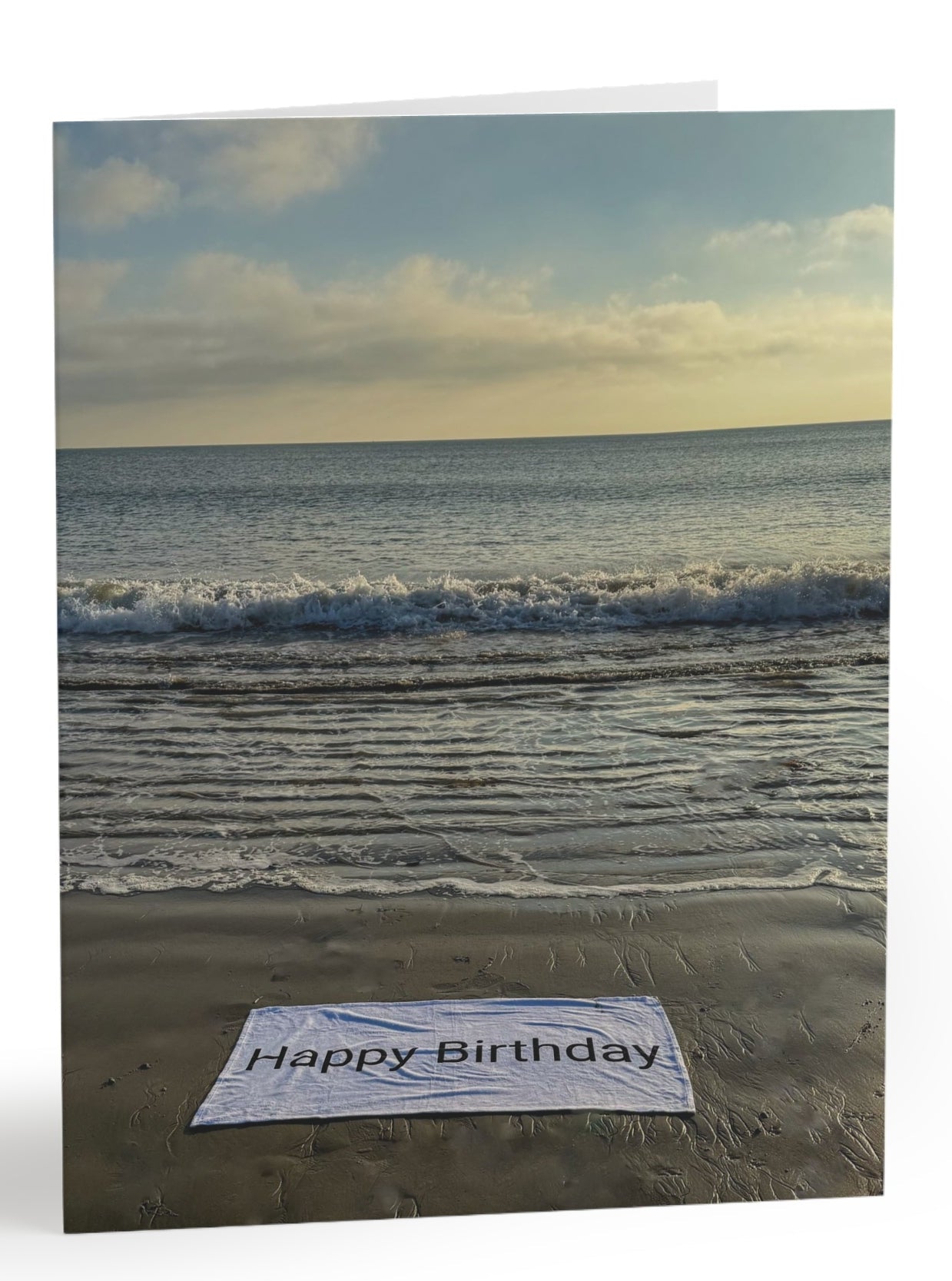 Beachfront Birthday Card 8 Pack with envelopes.