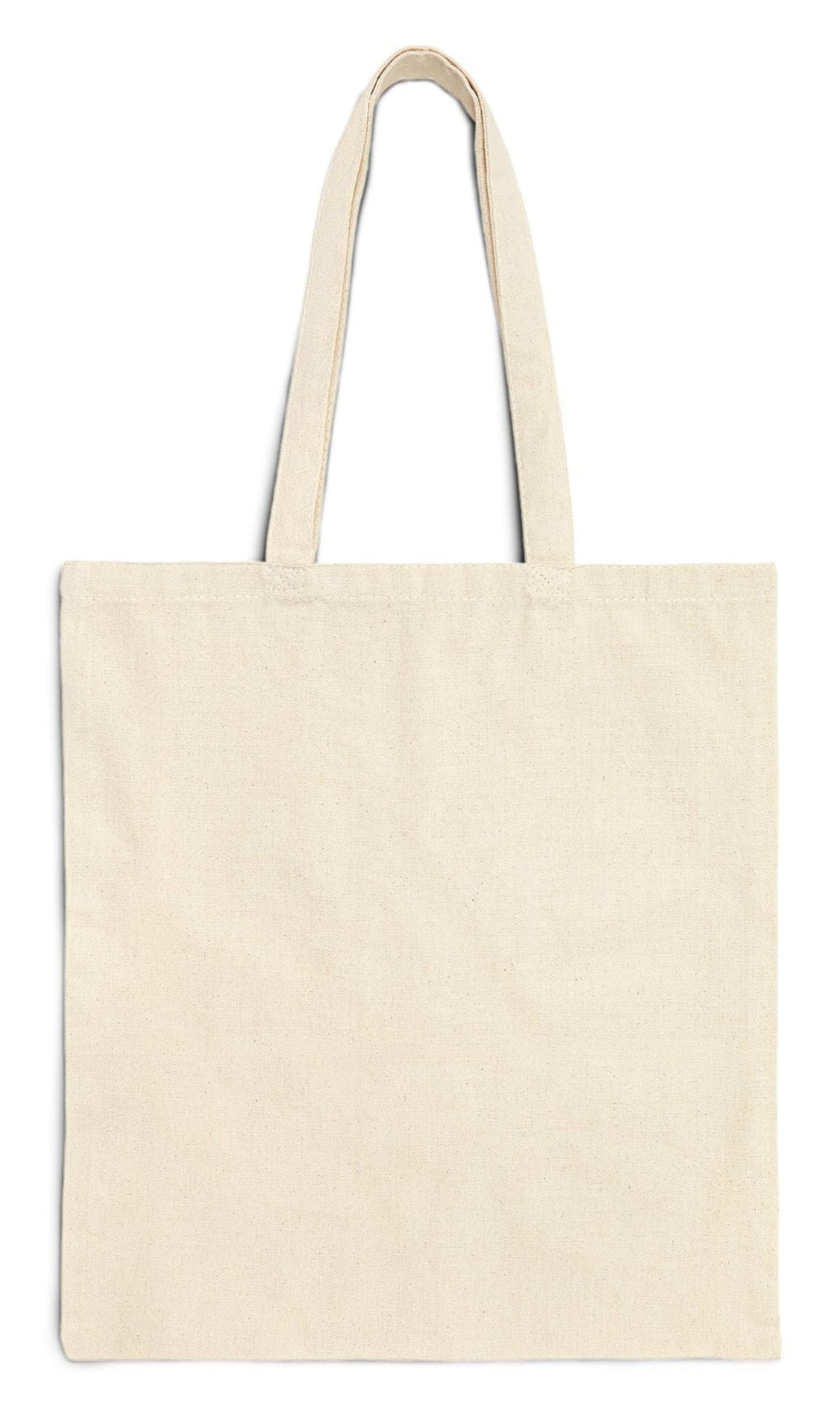 back of bridesmaid tote bag in natural color cotton canvas 