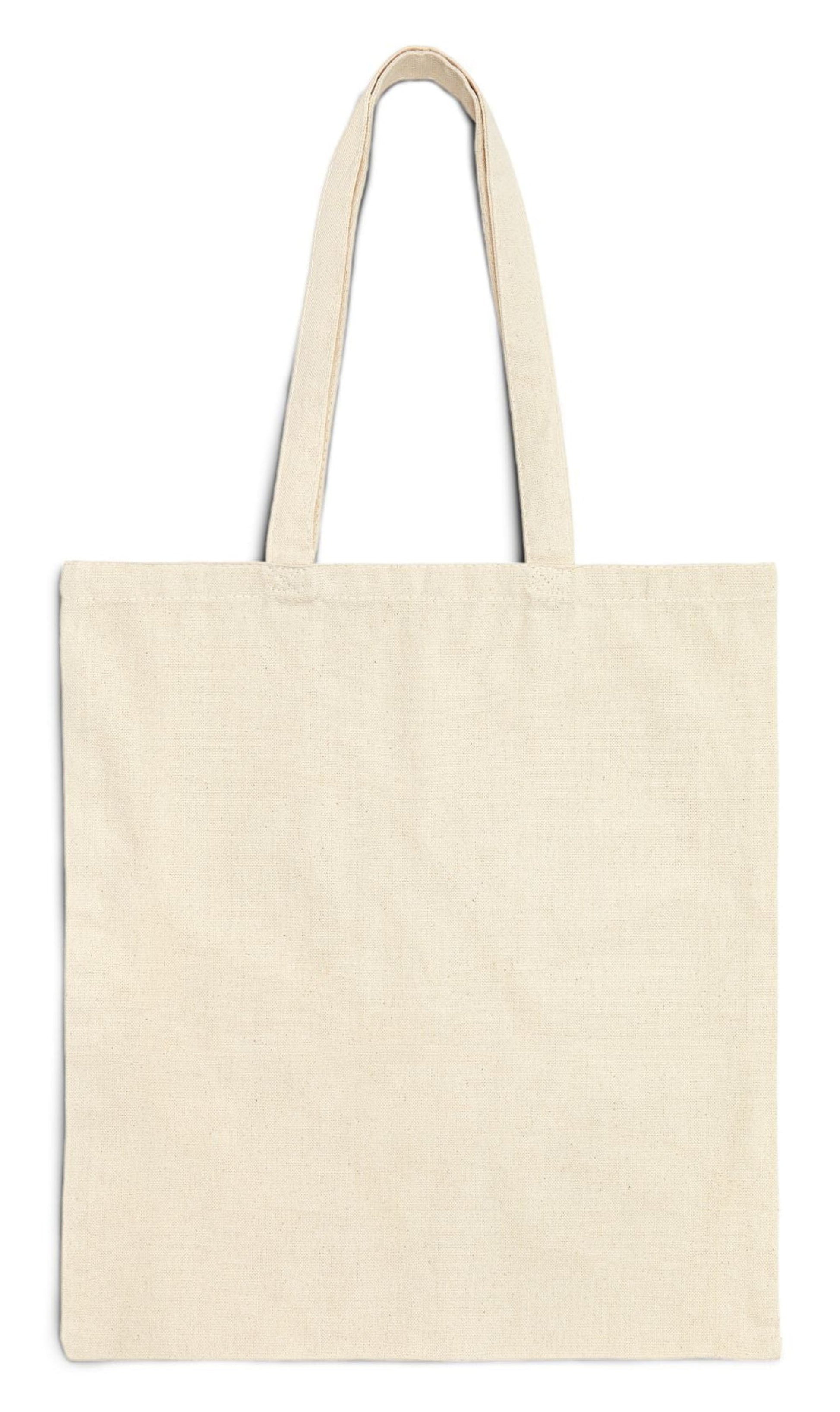 back of bridesmaid tote bag in natural color cotton canvas 