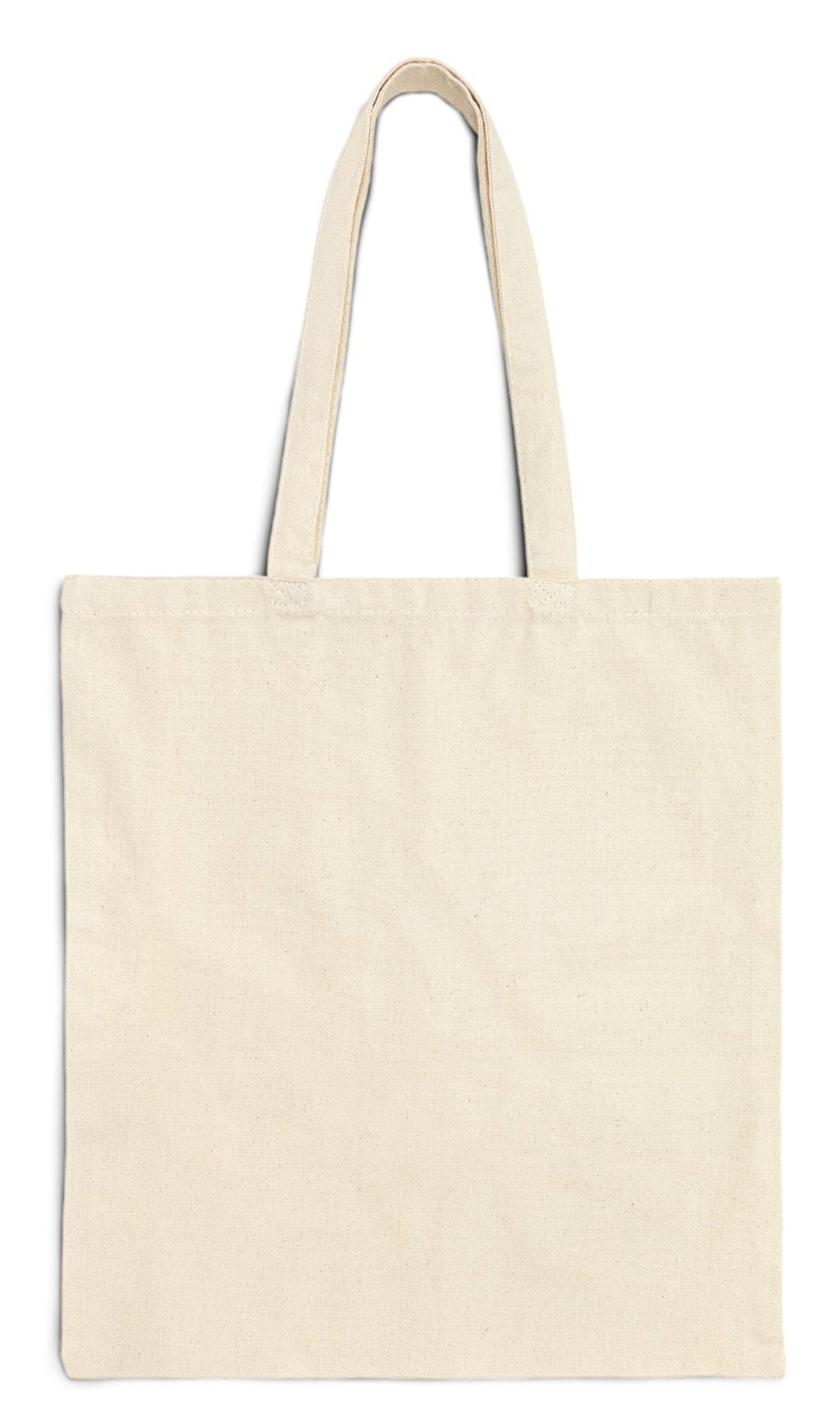 back of bridesmaid tote bag in natural color cotton canvas
