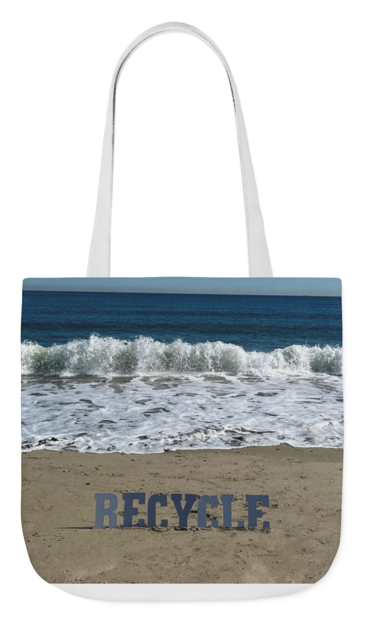 recycle tote bag 18" x 18" beach theme