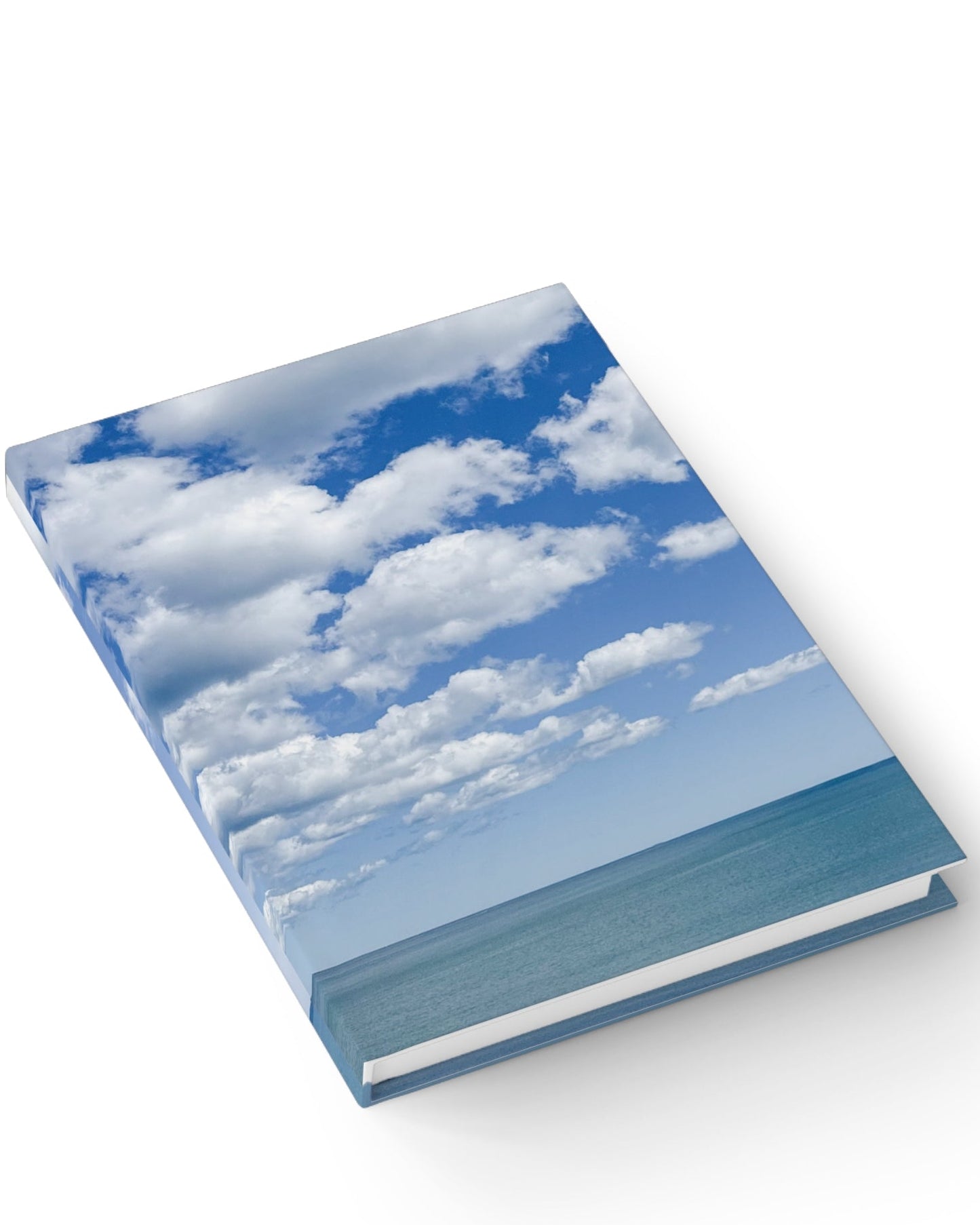 Hardcover Blank Journal - Ruled Line "Seaside Bright Clouds"