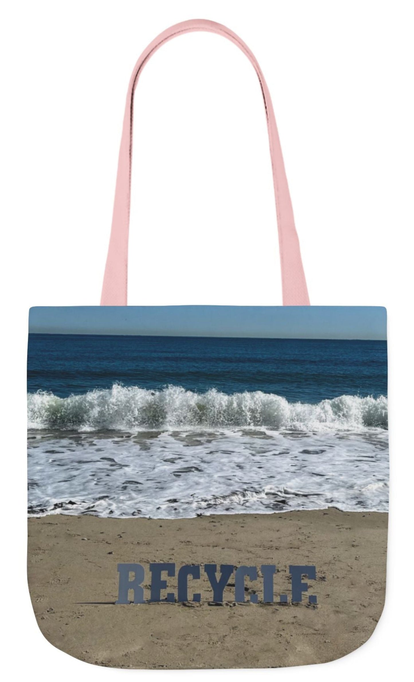 beach themed recycle tote bag